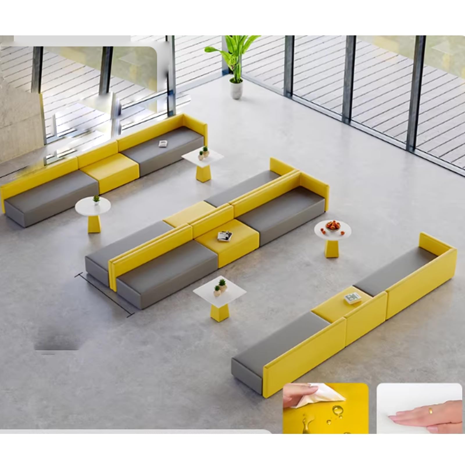 Office Sofa Reception Area for Sales Bank Lobby Lounge Creative Unconventional and Versatile Set T