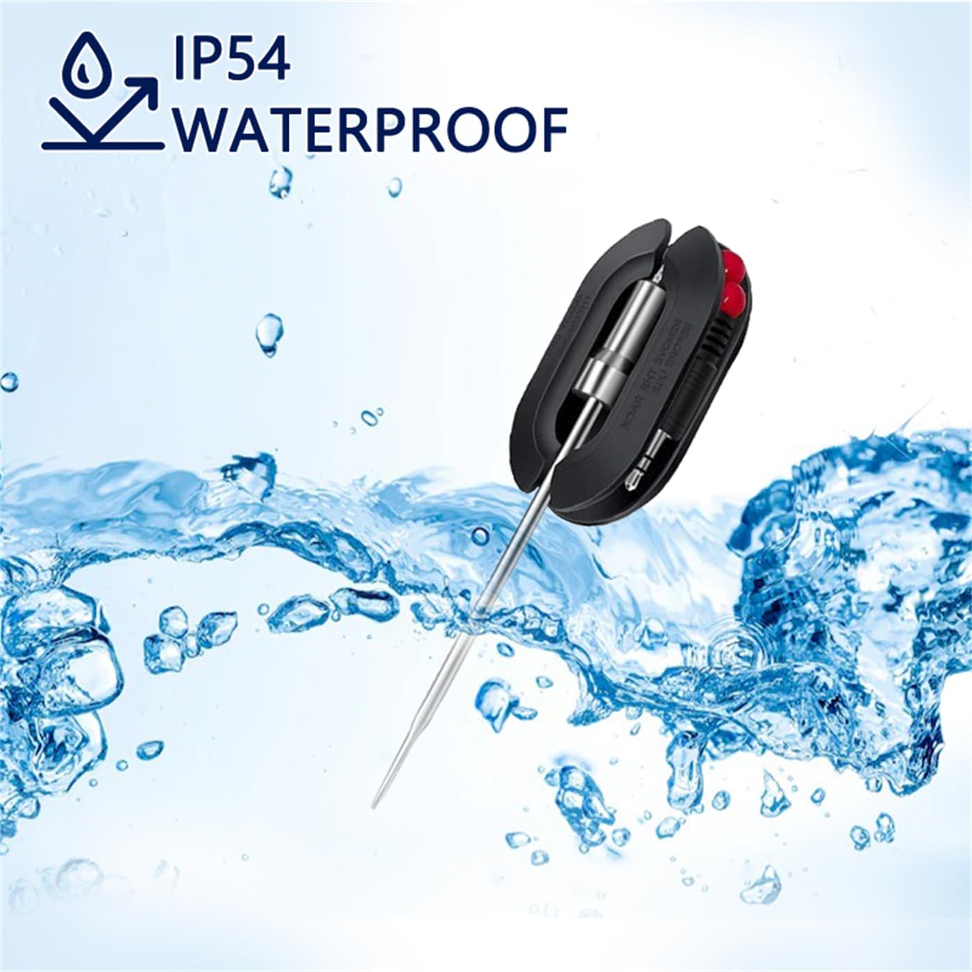 Bezprzewodowy termometr do grilla Bluetooth, inteligentny cyfrowy termometr do mięsa, bezprzewodowy termometr do gotowania, 4 sondy, zestaw do konwersji, aplikacja, wodoszczelny, szybki odczyt, do