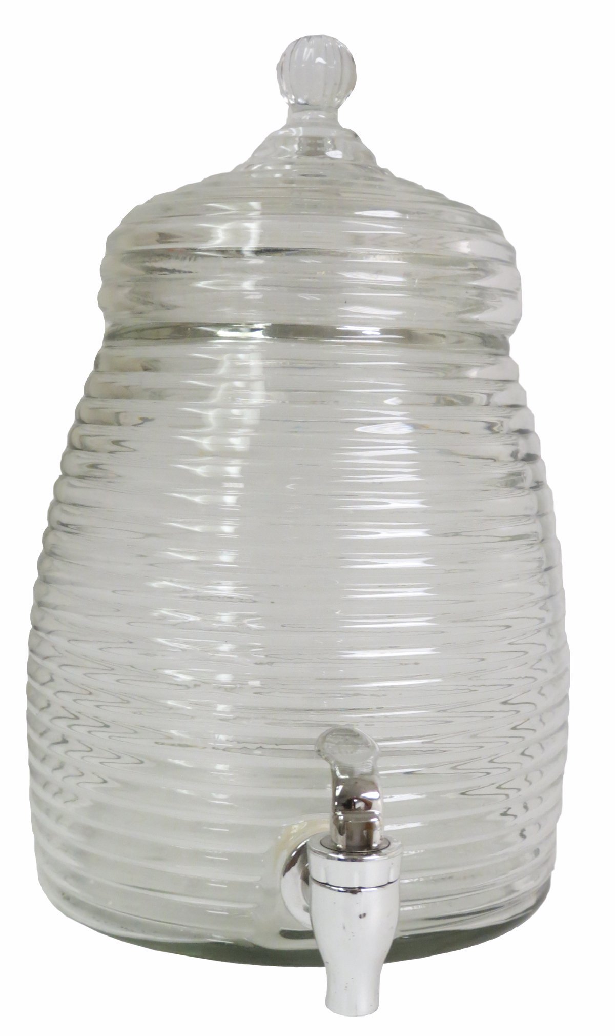 VMI Housewares G-01997 Beehive Beverage Dispenser, 5-Liter,Clear Glass