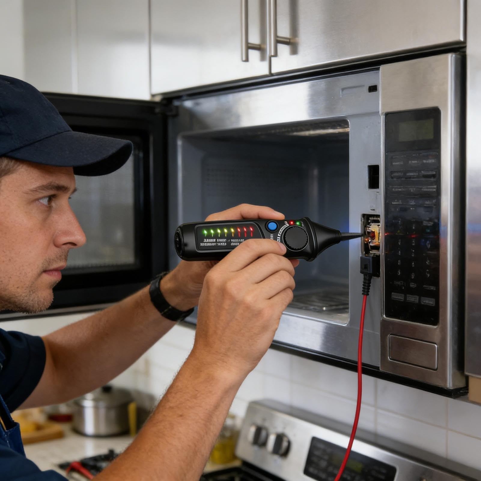 Rilevatore Tensione Senza Contatto Tester Per Presa | Verifica Fili Sotto Tensione Con Indicatore Luminoso Per Manutenzione Casa E Auto, Elettricisti, Risoluzione Problemi