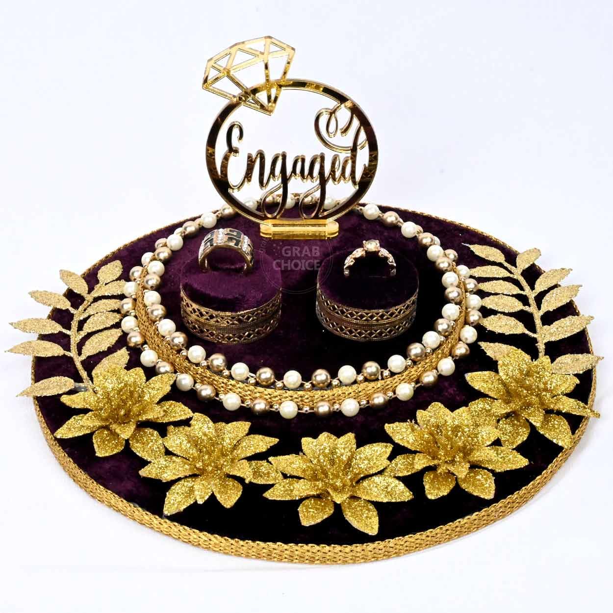 GRABCHOICE Engagement Ring Platter Tray Purple (B0CTWZTB64) Amazon Price History, Amazon Price Tracker