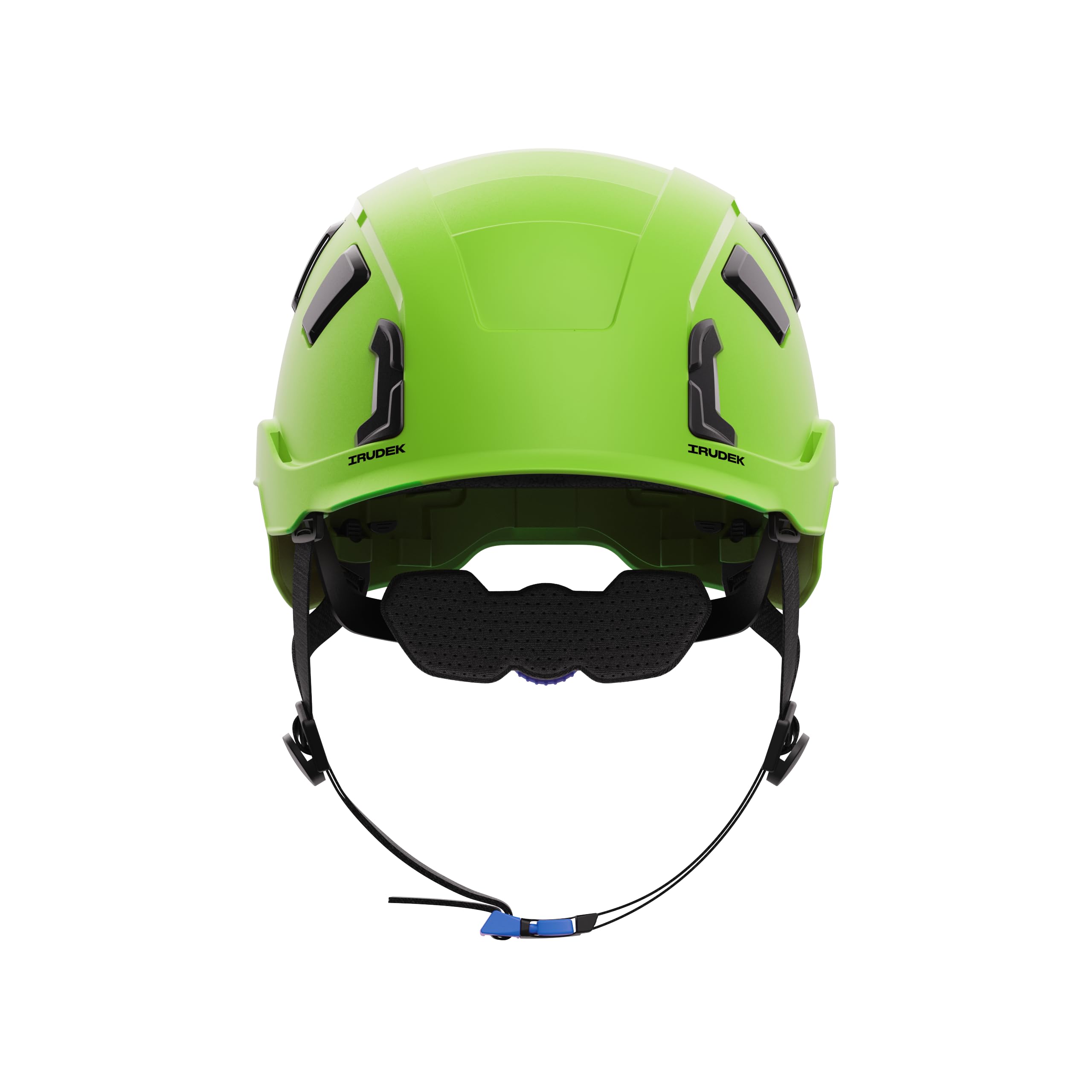 Irudek OREKA II Vent Verde – Casco ventilado para Trabajos en Altura, ABS Ultraligero, barboquejo Ajustable, Ranuras universales 30 mm, Chip NFC Integrado, Certificado EN 397 y EN 12492