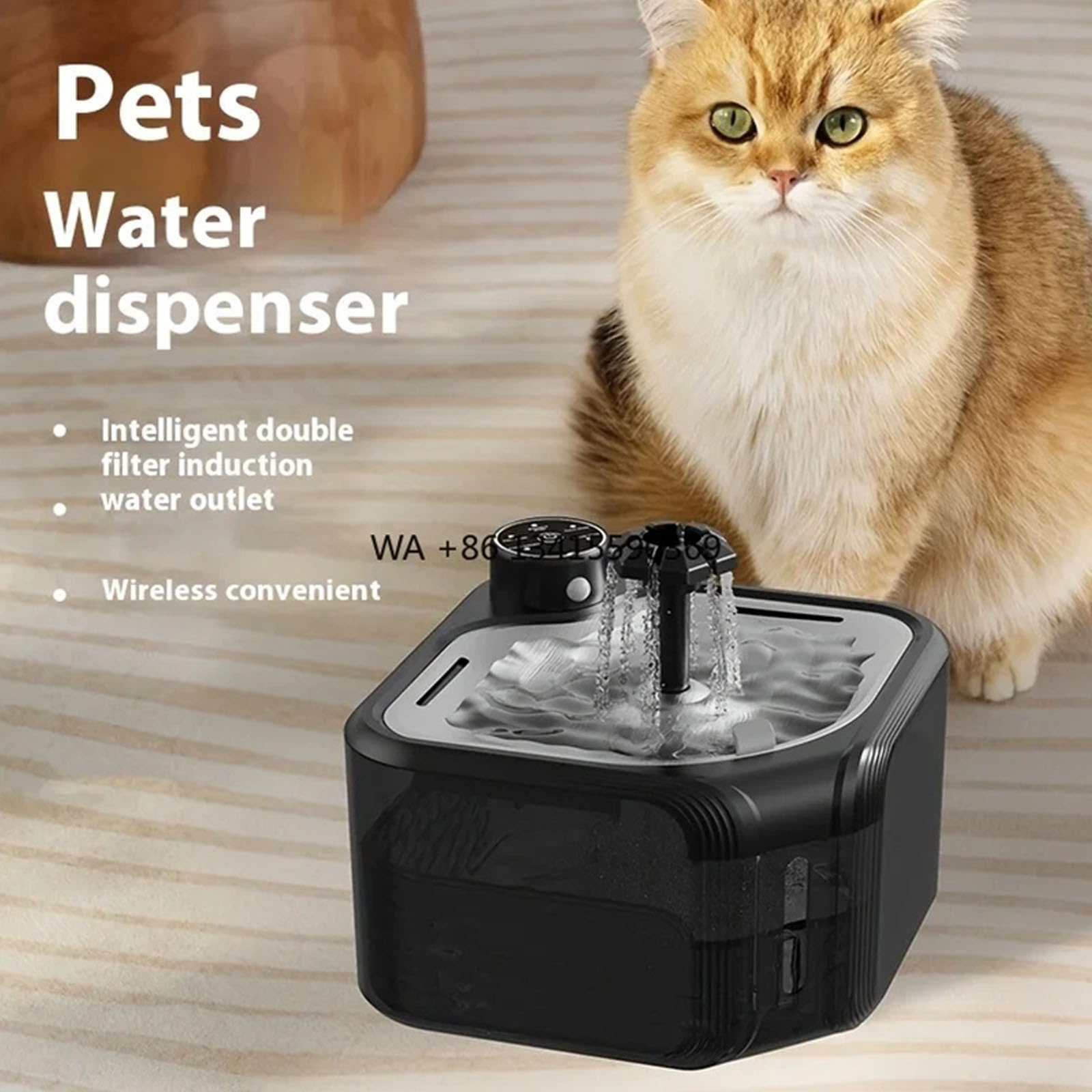 Dispensador de Agua para Perros Smart-Circulate 2, 8, Black