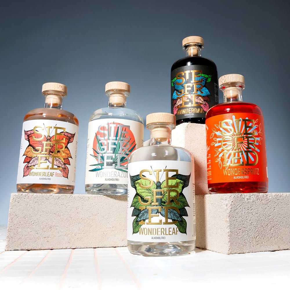 Siegfried alkoholfrei-Set | Alkoholfrei | Von den Machern des weltweit prämierten Siegfried Gin | Vegan | Natürliche Destillate | 5 x 500ML