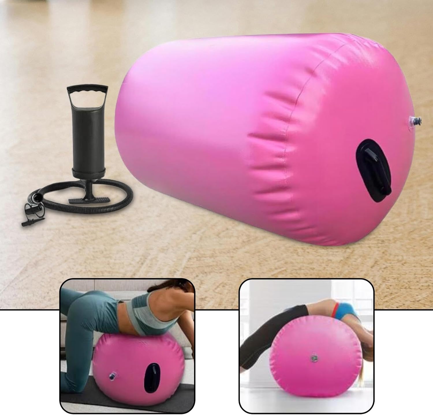 predolo ハンドポンプ付きの多目的インフレータブル体操マット。ホームジムに最適です。