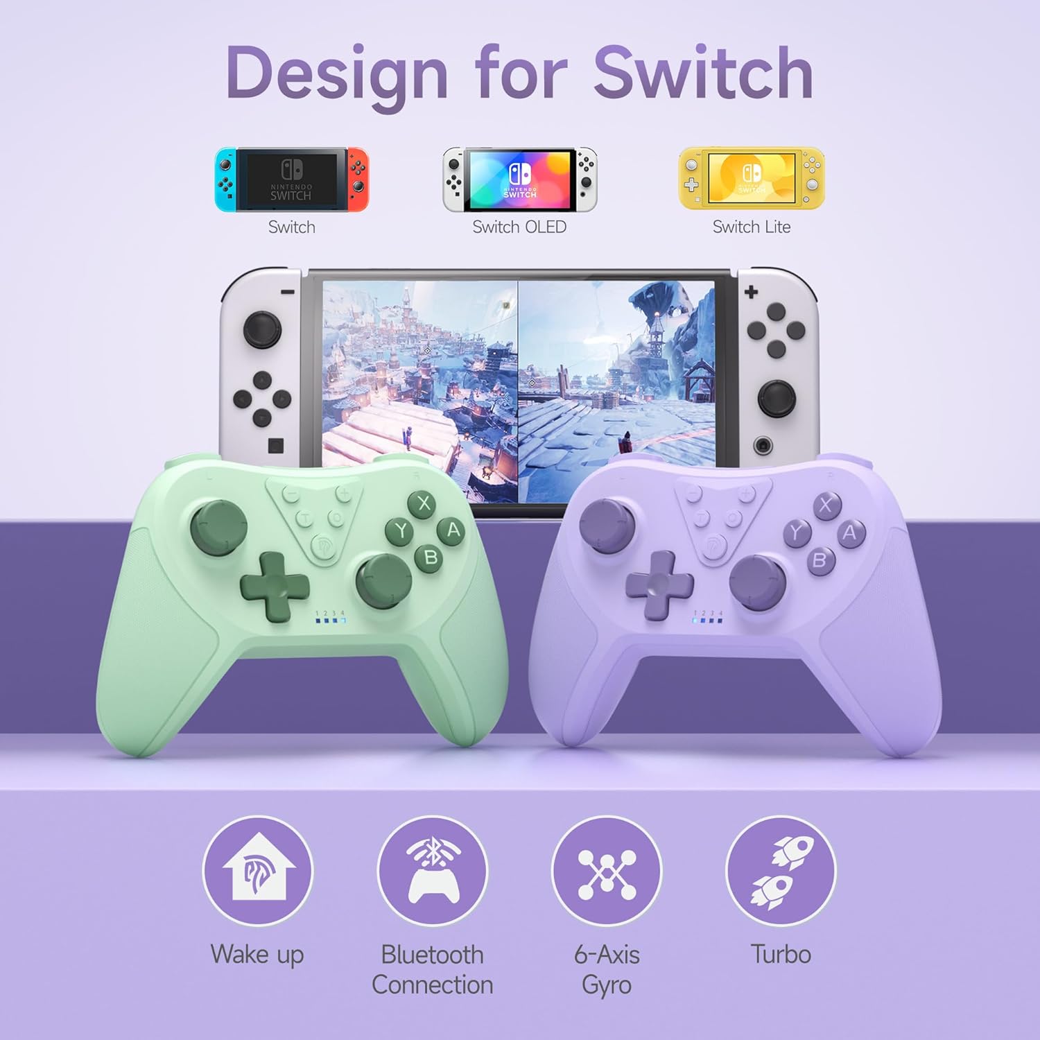 EasySMX Switch Controller, Programmable Wireless Bluetooth Controller Joystick Gamepad for Switch/Switch Lite/Switch OLED, Rechargeable Controller PC, Wake Up Function 7 71woHlzIDfL. AC SL1500