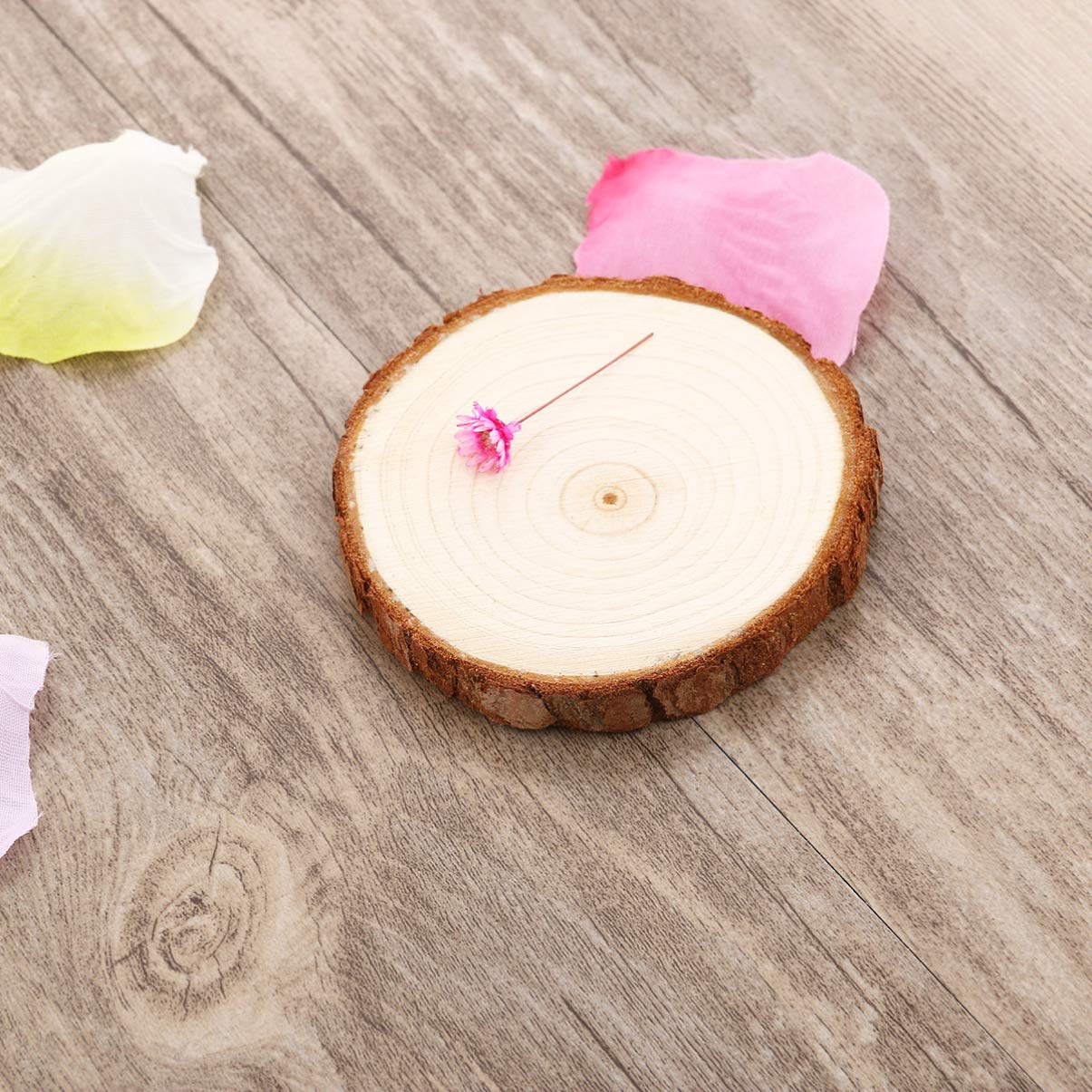 STOBOK Dischi in Legno Decorativi 7-9cm 10 Pezzi per Centrotavola, Fai da Te e Decorazioni Matrimonio
