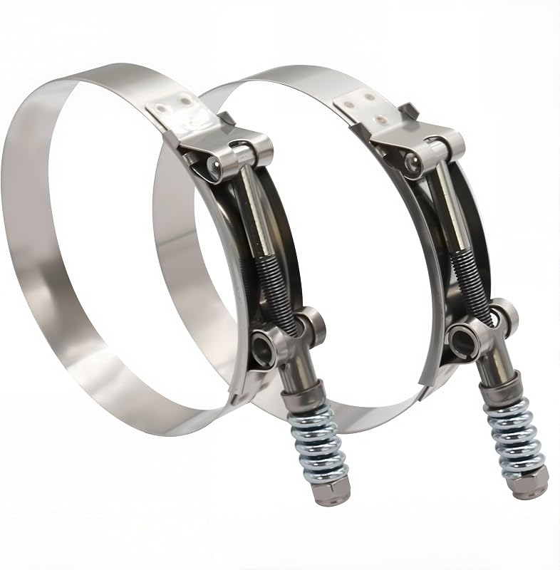 Abraçadeira de mangueira T-Bolt ROADFORMER com mola em aço inoxidável 108–116 mm – Pacote com 2