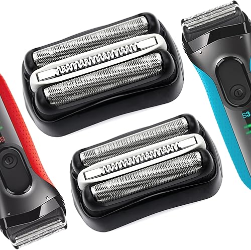 Paquete de 2 cabezales de repuesto para afeitadora eléctrica Serie 3 32B para hojas S3 y cortadoras, 3040s, 3010s, 3000s, 3080s, 380s-4, 390cc...