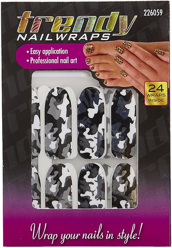 Nail Wrap Black Glamoflage