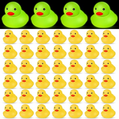 Patos luminosos de goma a granel, juguetes flotantes de baño de bañera de 2.2 pulgadas, mini patos fluorescentes, pato de San Valentín para el disponible en Yaxa Venezuela