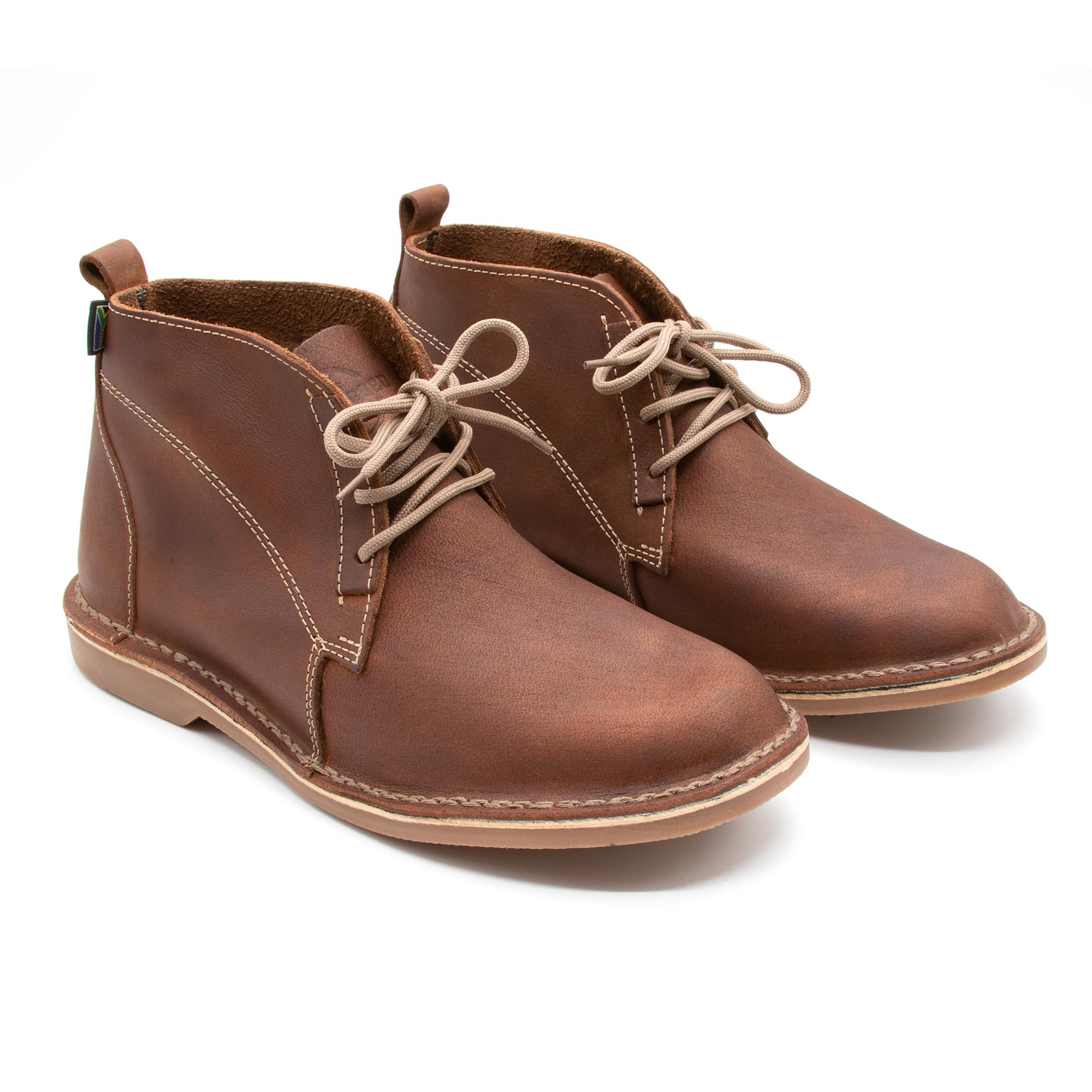 OLD RUGGED Handmade Genuine Leather Vellie Chukka Boots with High Topline (Veld Skoene)