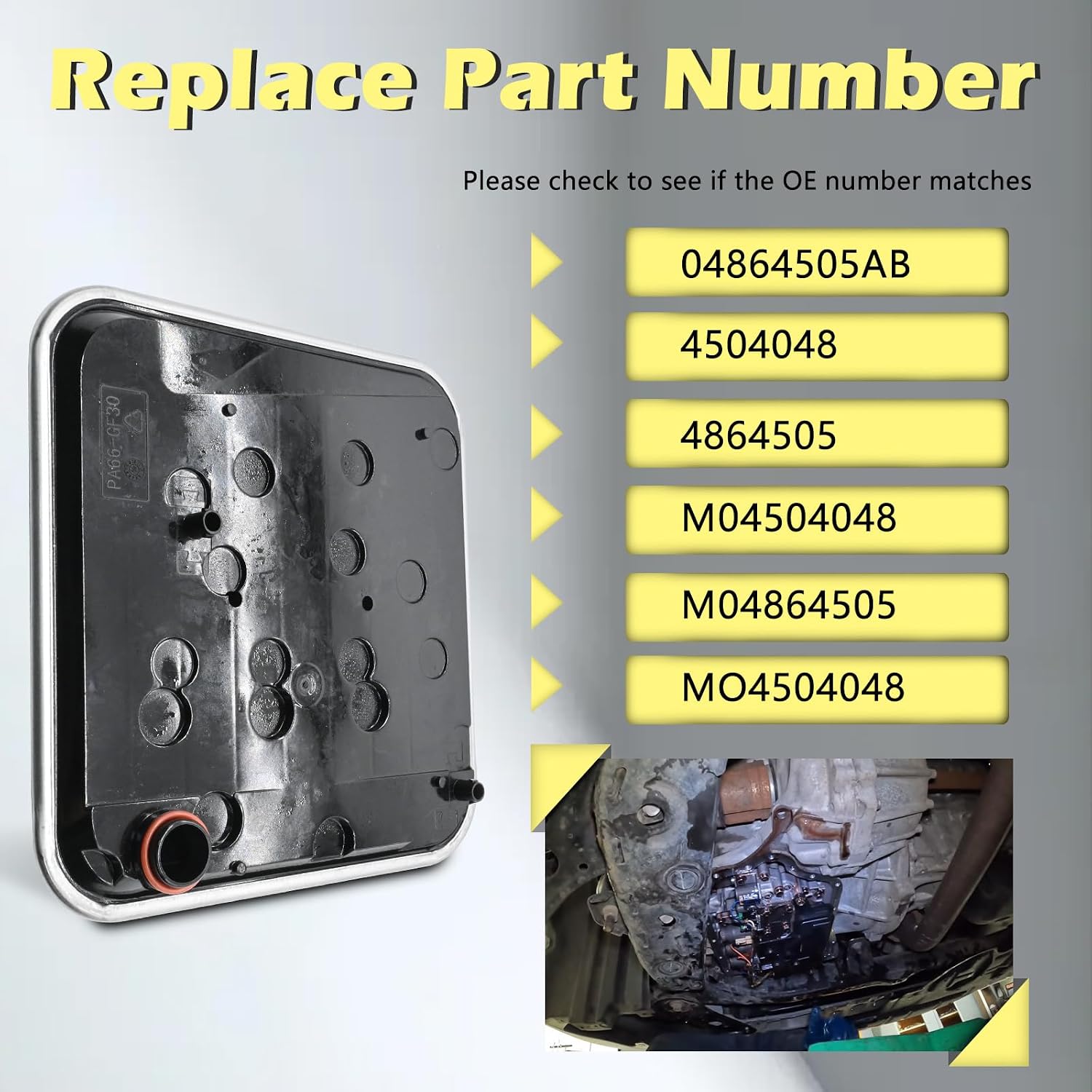 A604 40TE 41TE 41AE Automotive Trans Transmission Filter Kits Oil Pan Gasket Fit for Plymouth Breeze Pacifica Caravan 200 Pt Cruiser Sebring Voyager Avenger Neon Stratus # 04864505AB