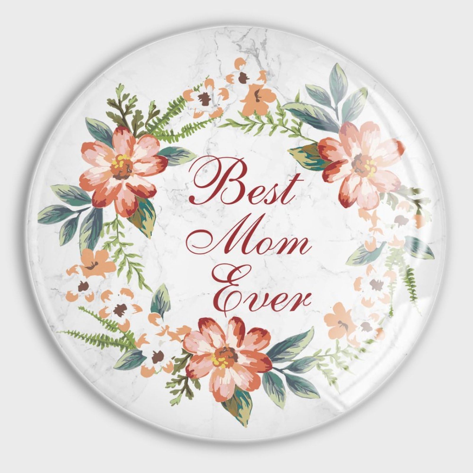 Imanes para nevera Best Mom Ever de vidrio decorativos en blíster de 4 unidades