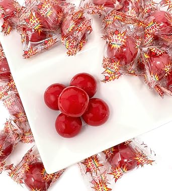 SweetGourmet Medium Fireballs Candy | Nuclear Fire Blast | Extremely Spicy Wrapped Hard Candy | 1 Pound
