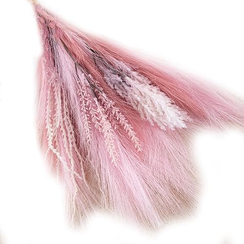 ulafbwur Flor artificial de caña 1 ramo de hierba de pampa sintética decoración bohemia seca arreglo floral sin riego, plantas esponjosas para boda,