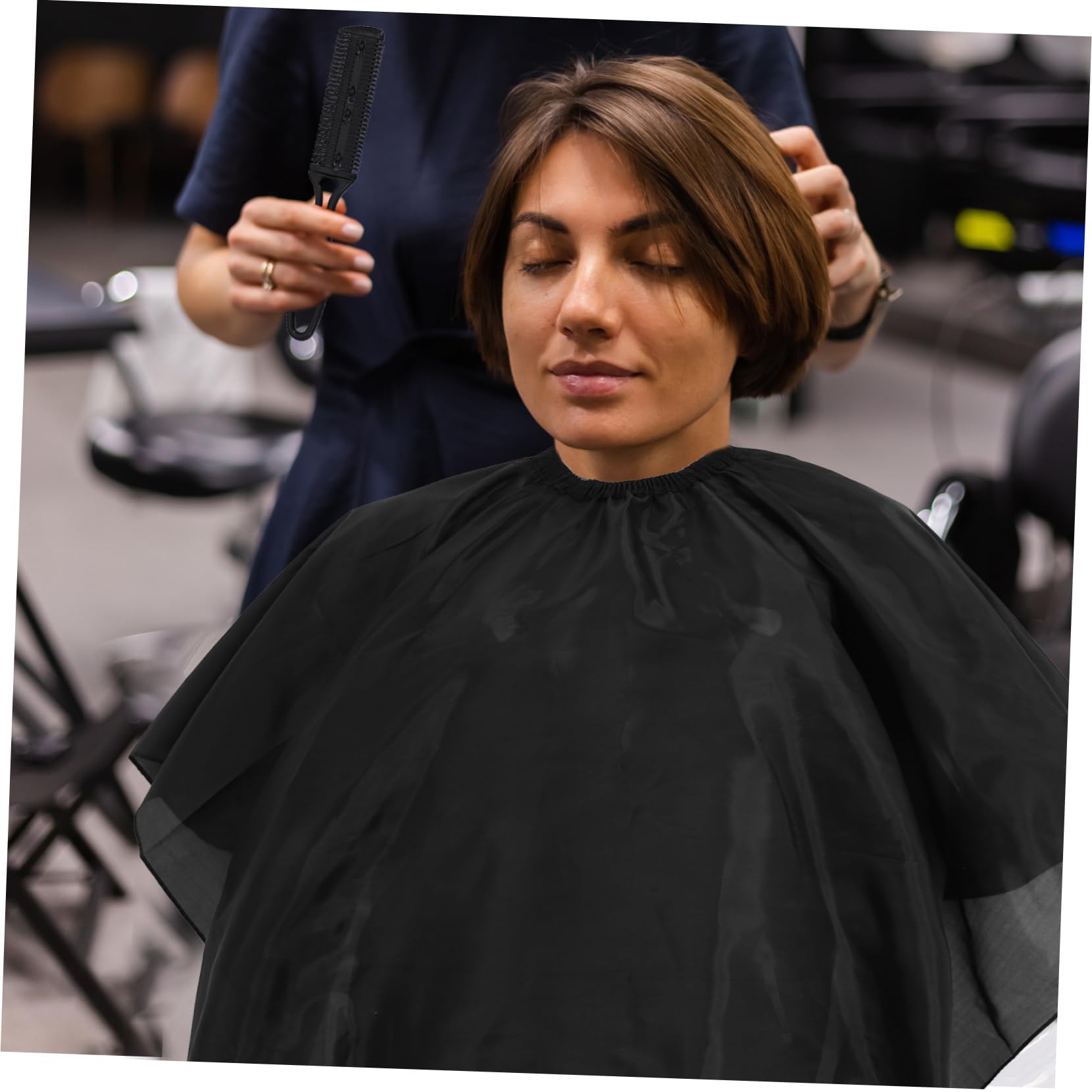 VALICLUD Tijeras para Cortar el Pelo de Peluquería Kit de Tijeras Hogar Herramientas de Corte Negras para Equipo de Peluquería