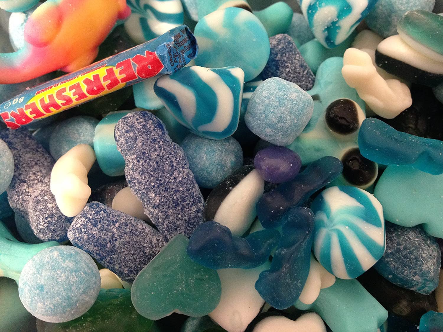1kg All Blue Sweets Mix Fizzy Jelly Sweets Baby Shower Gender  Reveal Pick and Mix