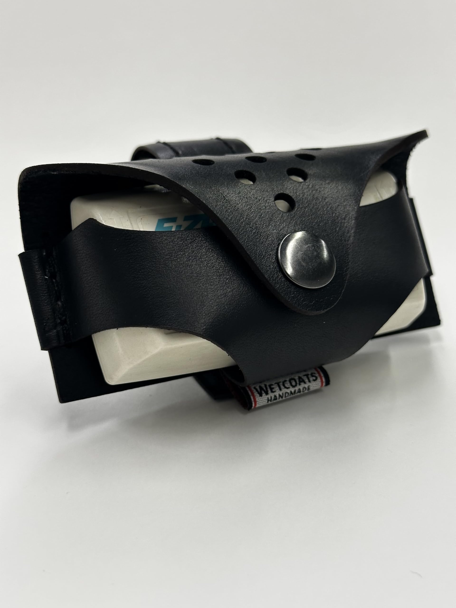 Wetcoats Inc. Motorcycle Toll EZ Pass Holder Handmade in The USA, Genuine Leather and Harley Style