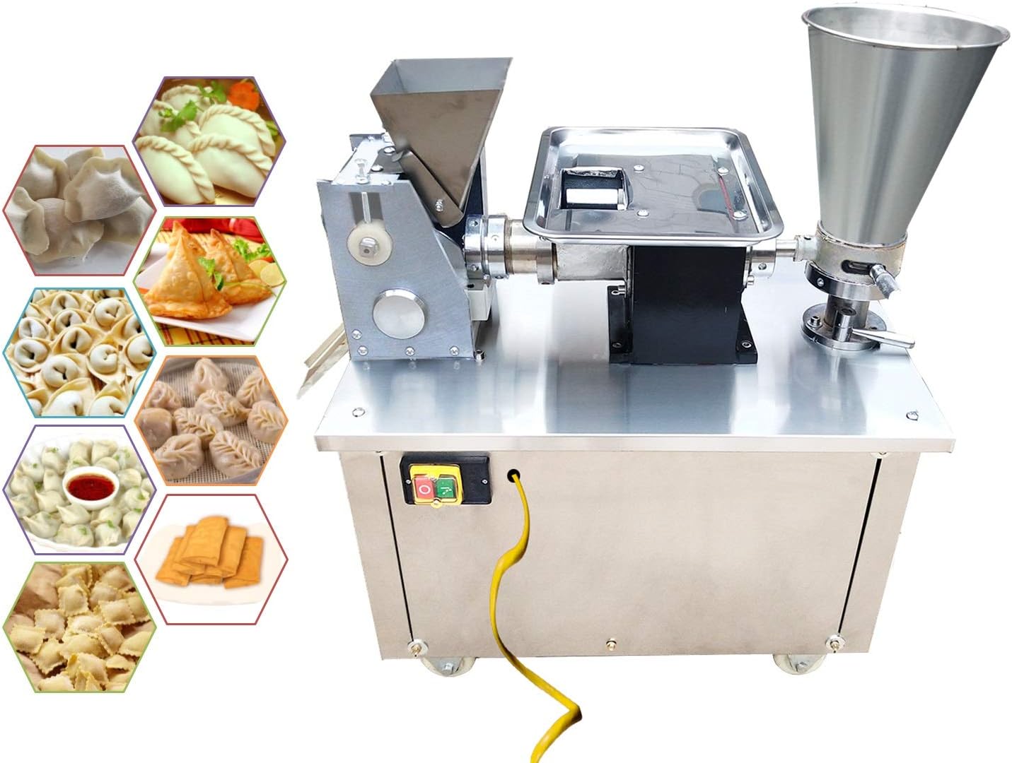 T. X. Dumpling maker 4800pcs/h automatic Dumpling machine Stainless steel Samosa/Spring rolls/empanada/Pierogi/momo/Ravioli machine with one free mold (110V/60HZ, spring roll maker)