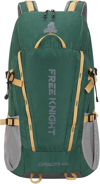 Bseash 45L Waterproof Hiking Camping Backpack with Rain Cover Outdoor Sports Travel Bag for Climbing Skiing Cycling