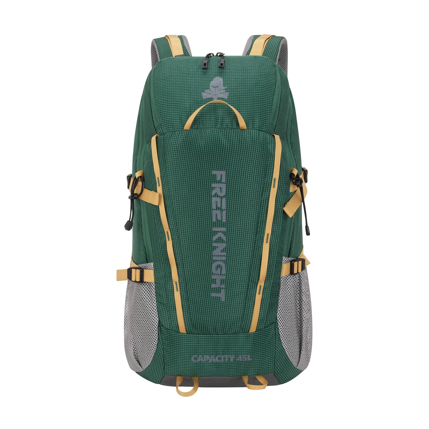 Bseash Zaino da campeggio impermeabile da 45 litri con copertura antipioggia, zaino da viaggio per sport all'aria aperta per arrampicata, sci, ciclismo