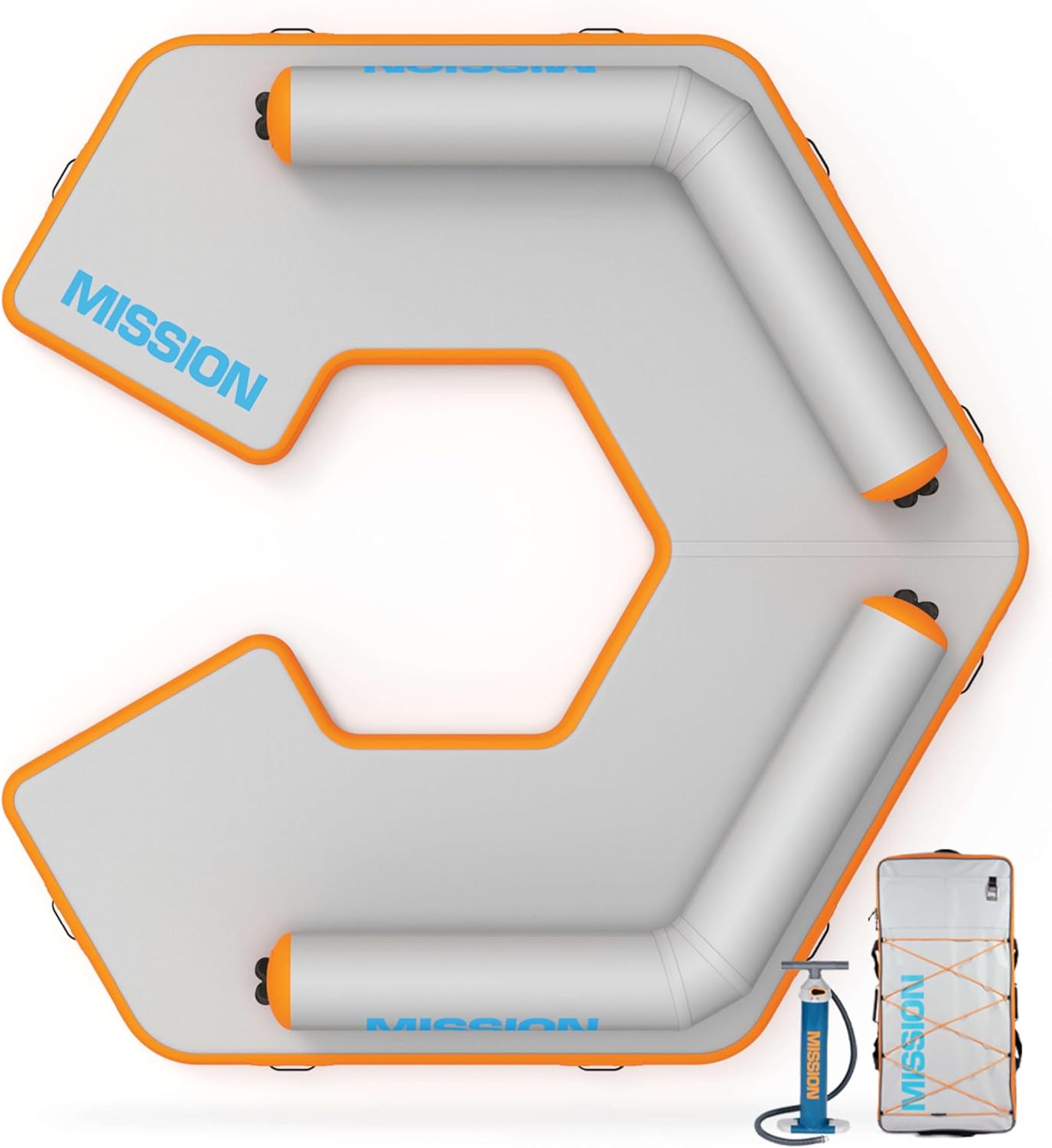 MISSION Boat Gear Lounge Reef Mat Floating Water mat for Lake Heavy Duty Inflatable Floating Platform Boat Float for Adults Floating Island Deck for Lake raft Relaxation
