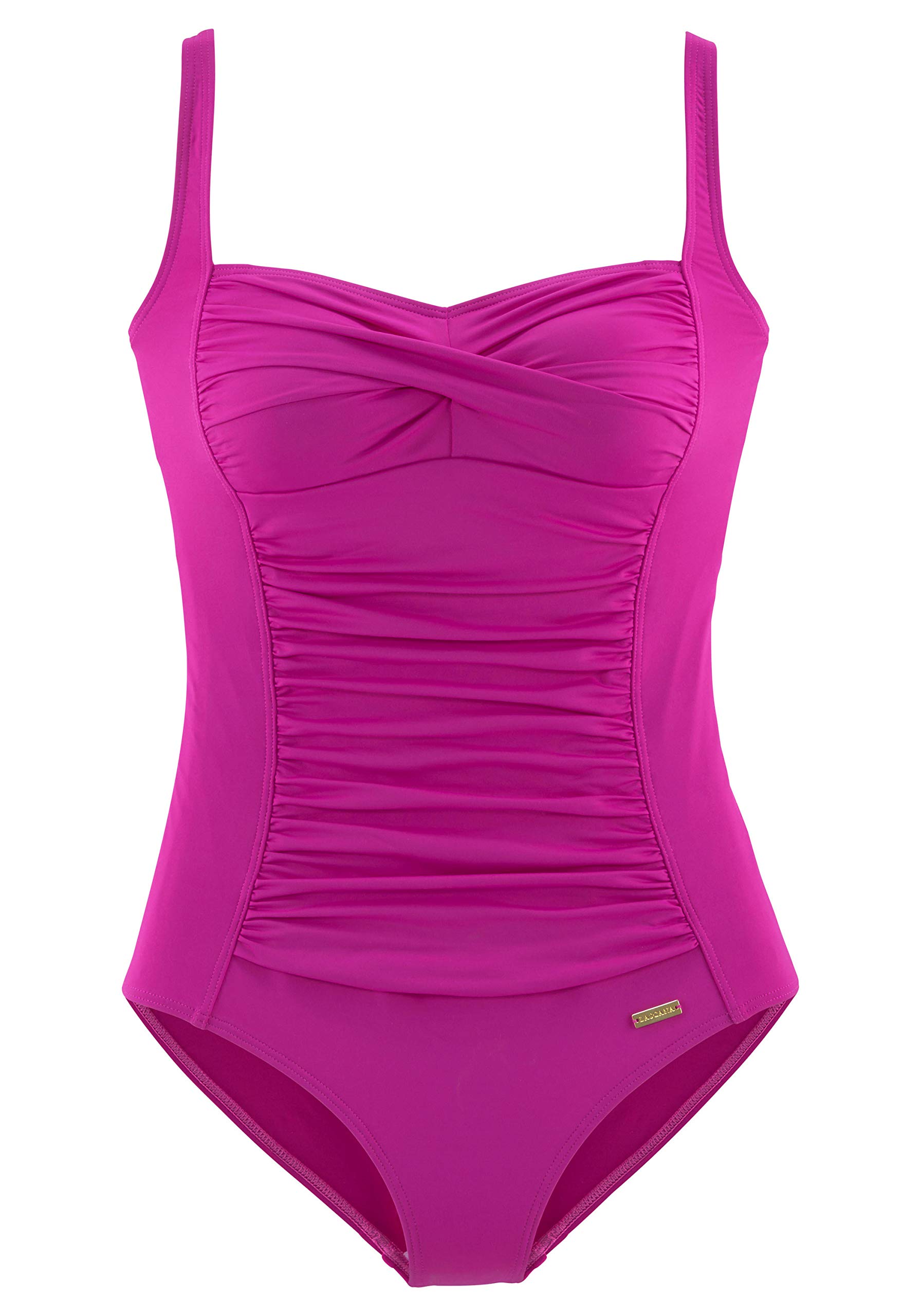 Lascana Damen Badeanzug | Raffung, Softcups, Verstellbare Träger