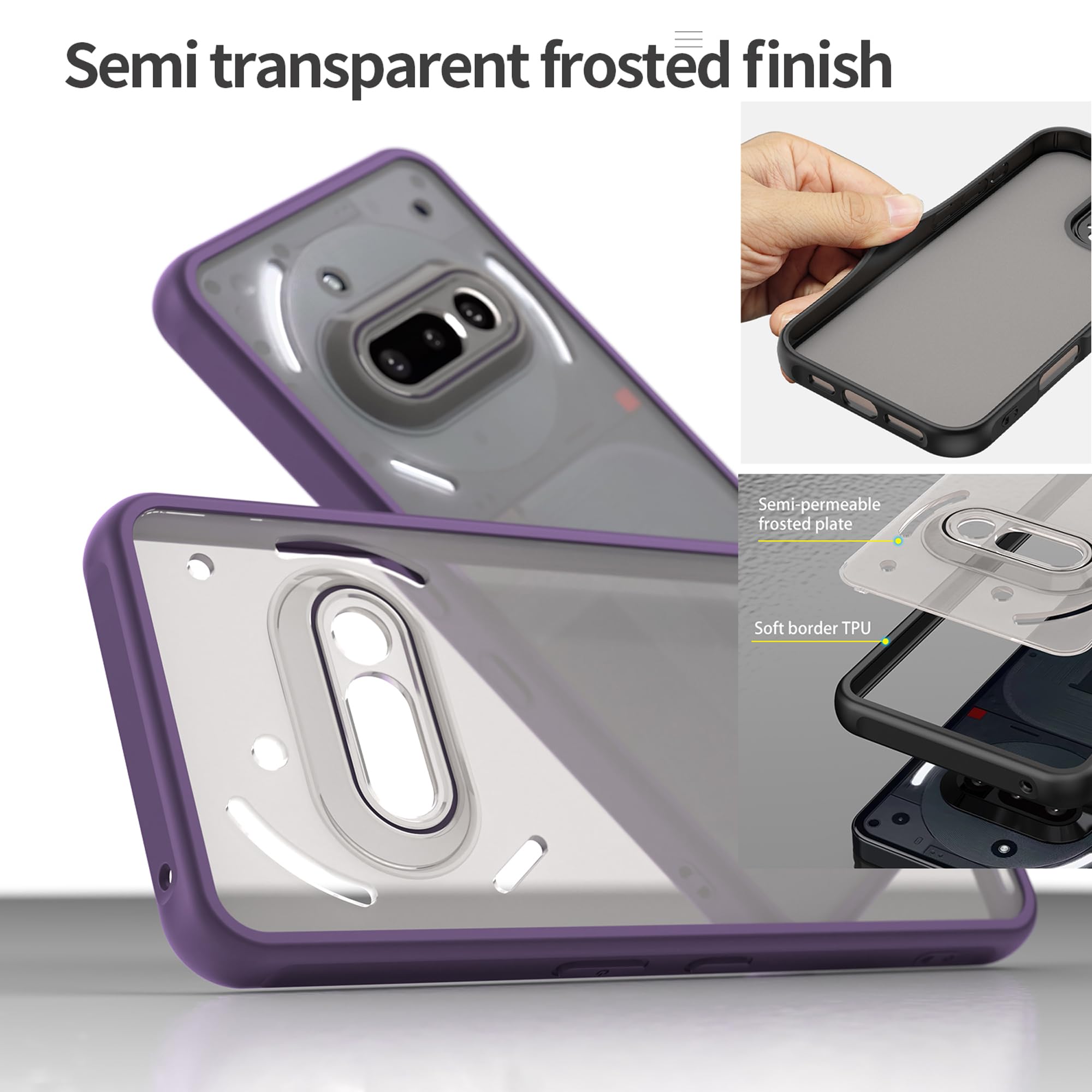 Matte Schutzhülle Für Nothing Phone (3a) Pro – Militärgeprüft, Stoßfest