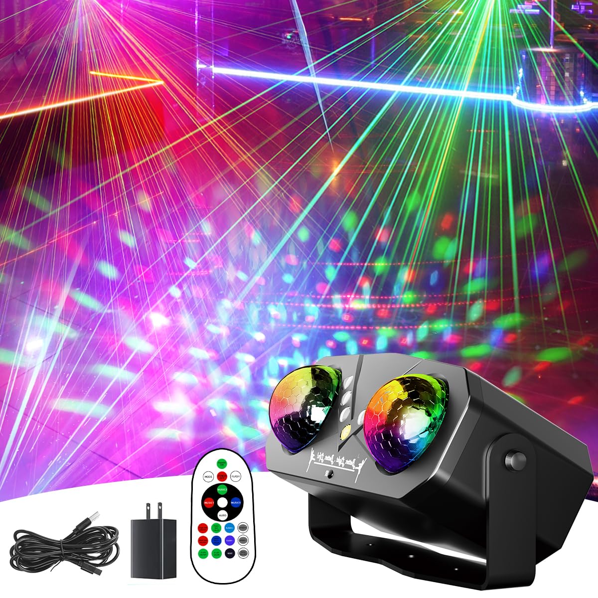 Yiixuyo - Party Disco Strobe Ocean Star Projector Dj Dance Light Sound