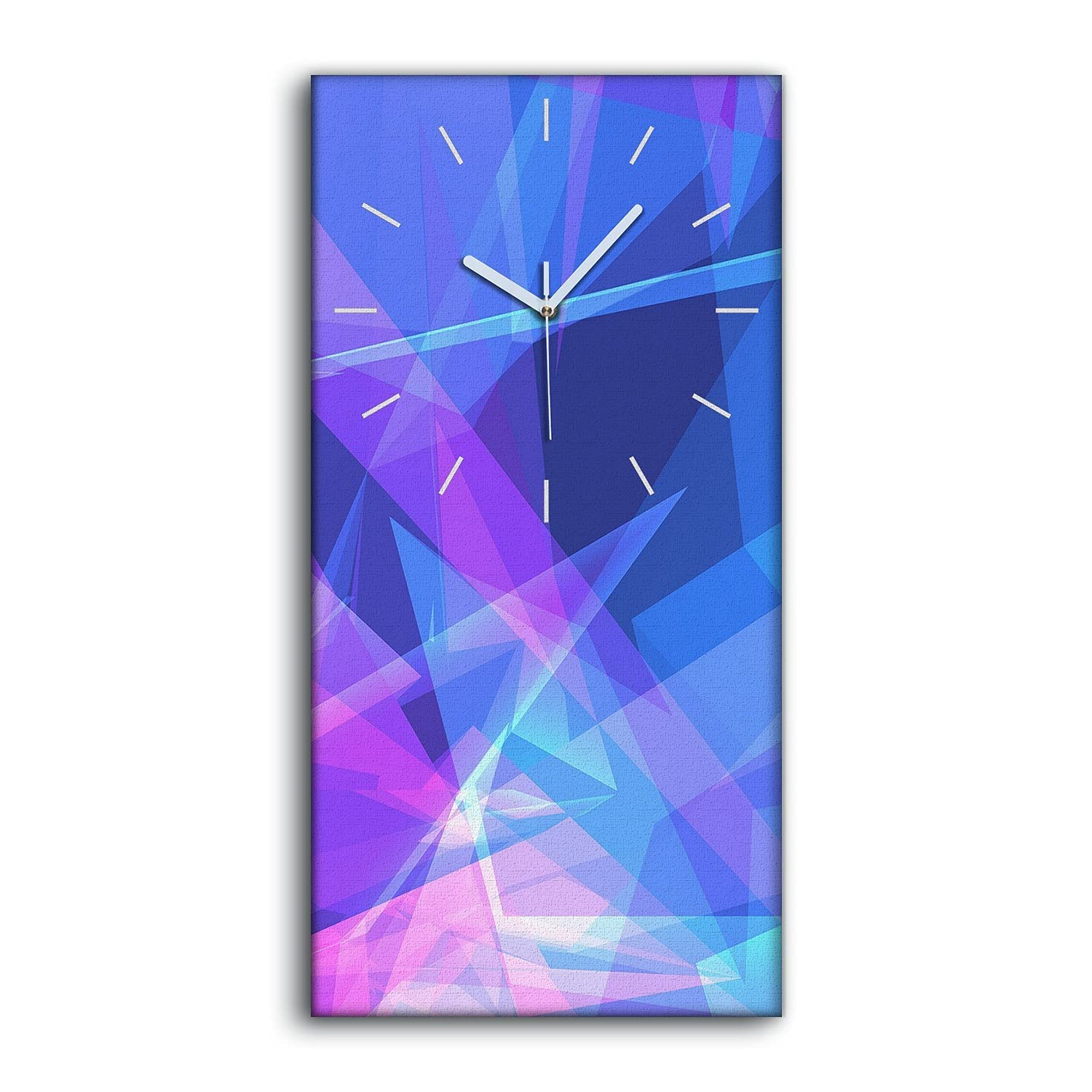 Horloge sur toile 30x60cm silencieuse et sans tic-tac pour un salon moderne
