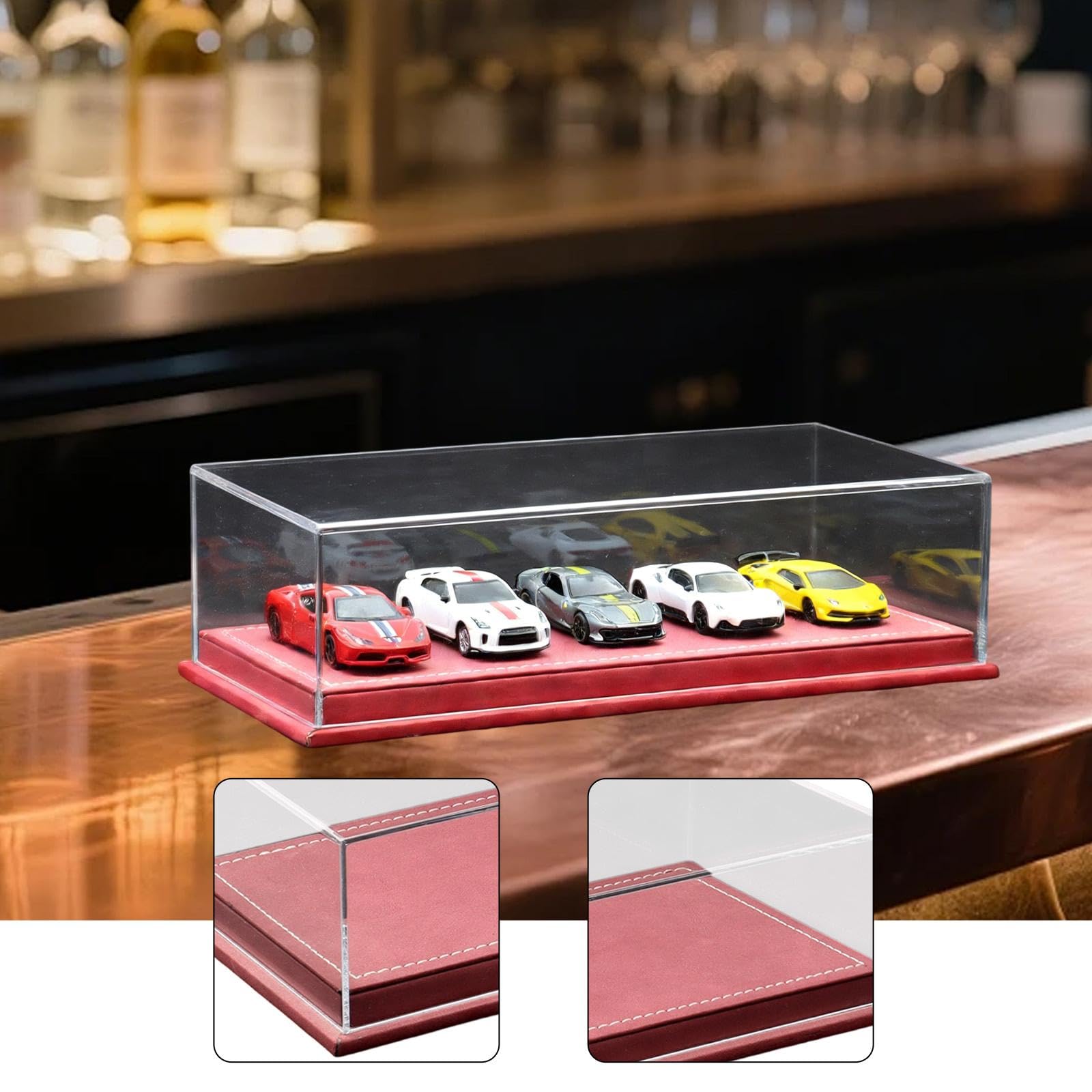 Vitrina Acrílica para Coche Modelo 1/64. Vitrina Transparente para Guardar Coches de Juguete.