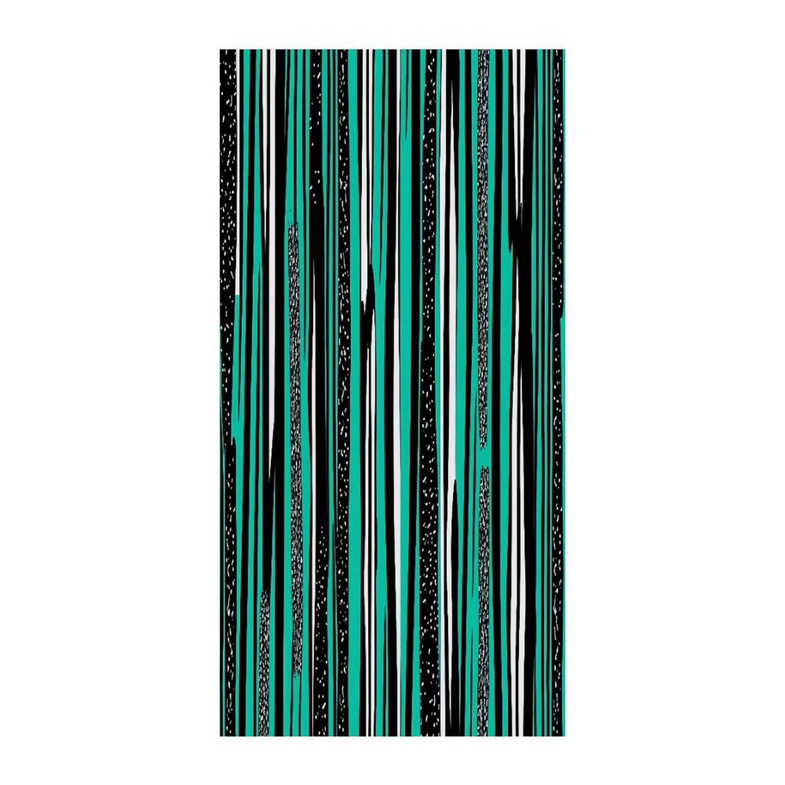 Adfgyerh Style Striped Blue Curtains，Polyester Blackout Extra Wide，Door Curtain， 35.4X 70.9 Inch For Temporary Room Dividers Bedroom Living Room，Room Darkening Curtains ，For Doorway Privacy For Wall Hanging Decora