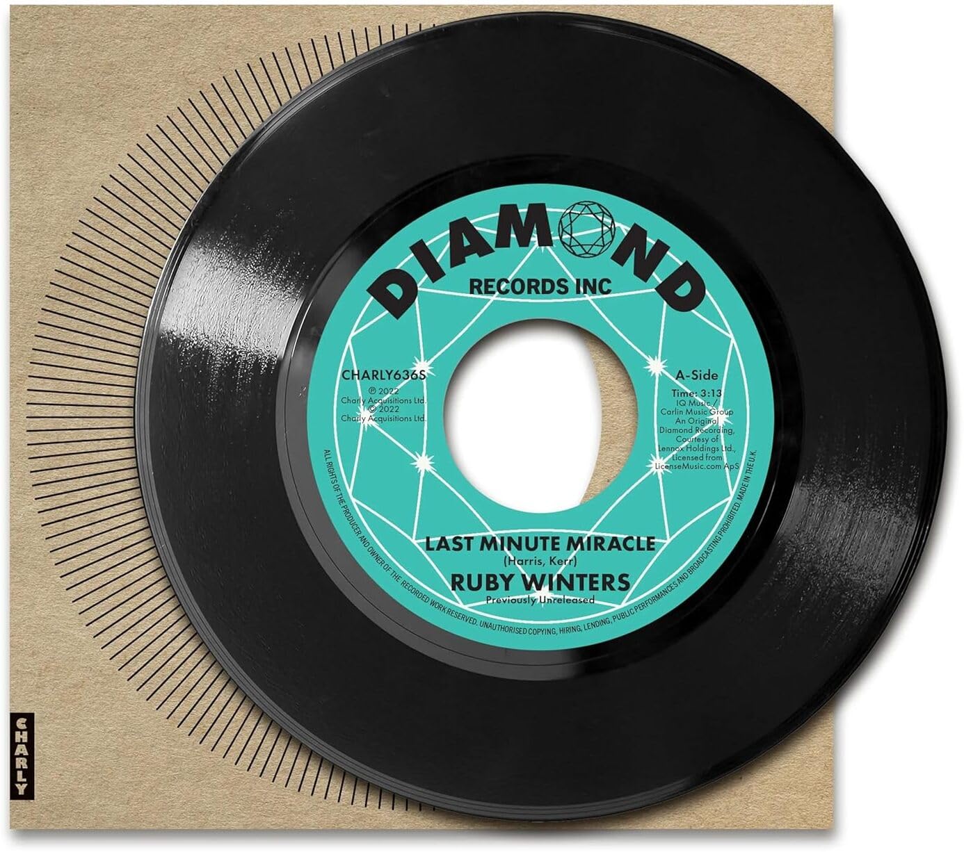 Recordcityjp 7Inch Record Ruby Winters - Last Minute Miracle Charly636s Diamond Records 2022 Uk Soul/Funk