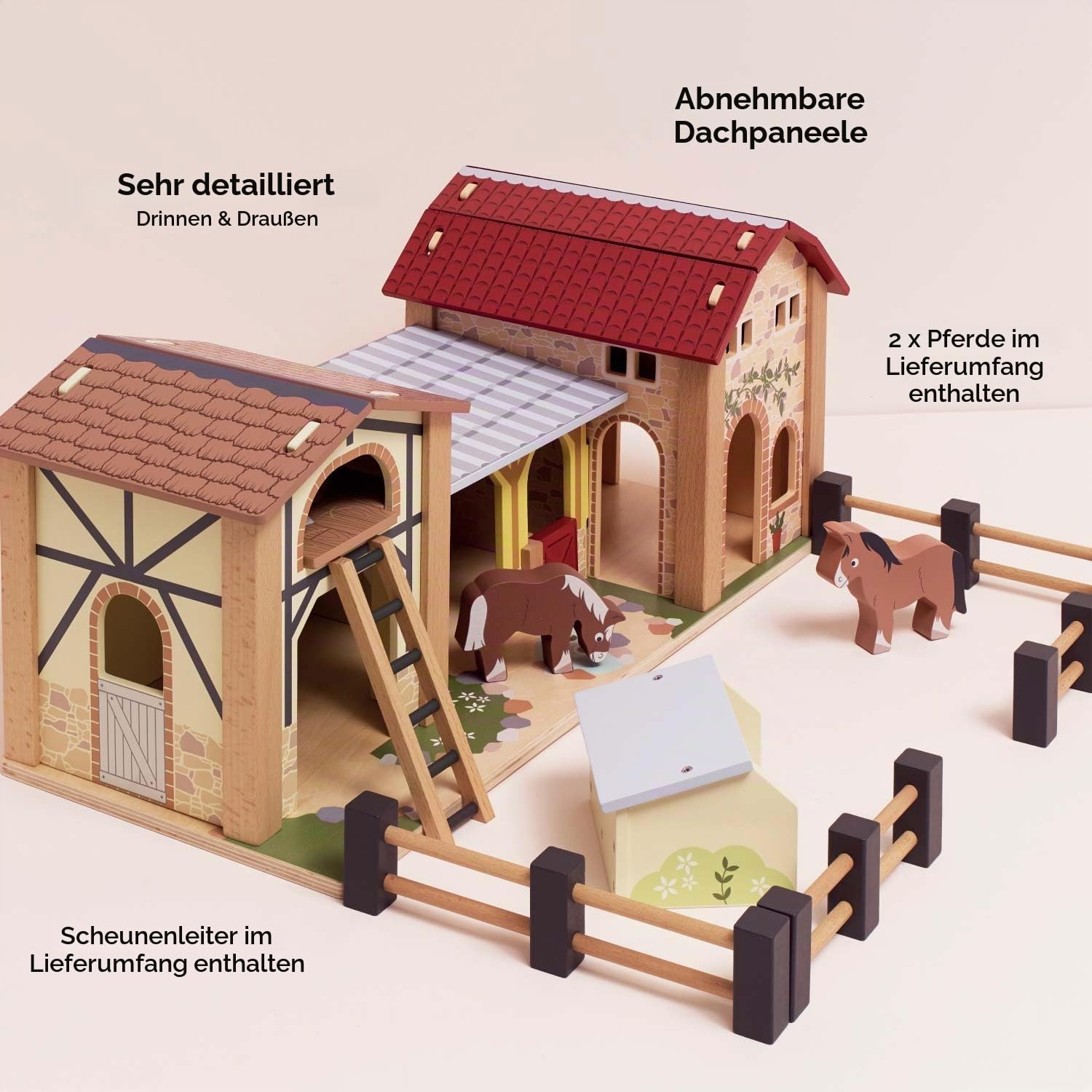 Le Toy Van – Pädagogische Bauernhof & Tiere-Sammlung aus Holz | Bauernhof-Spielset aus Holz | Für Mädchen & Jungen | Geeignet für Kinder ab 3 Jahren