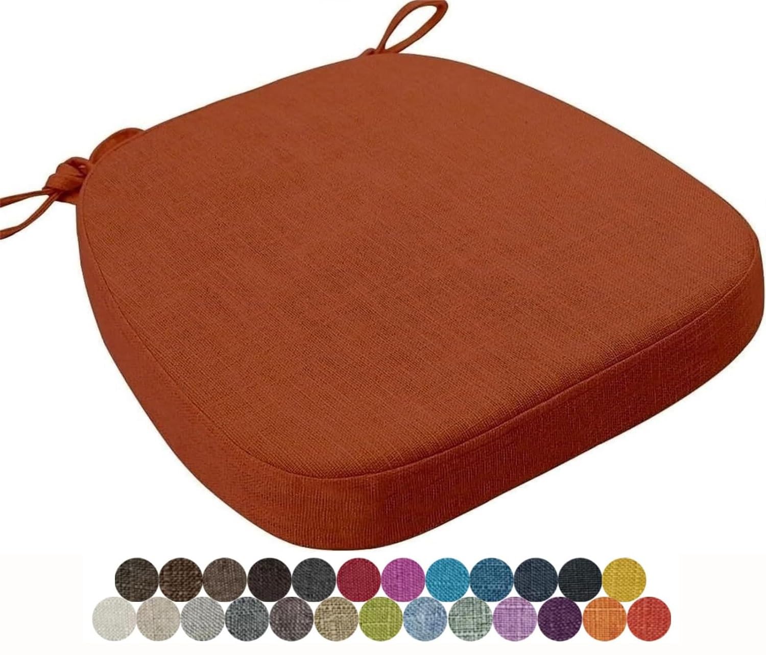seokor Chair Cushion Kitchen, Memory Foam Chair Pads, 40x38/43x40/43x42cm with Ties Non-Slip Chair Pads，Outdoor Indoor Seat Cushion for Dining Office Garden Chair(Color21,43x42x8cm)