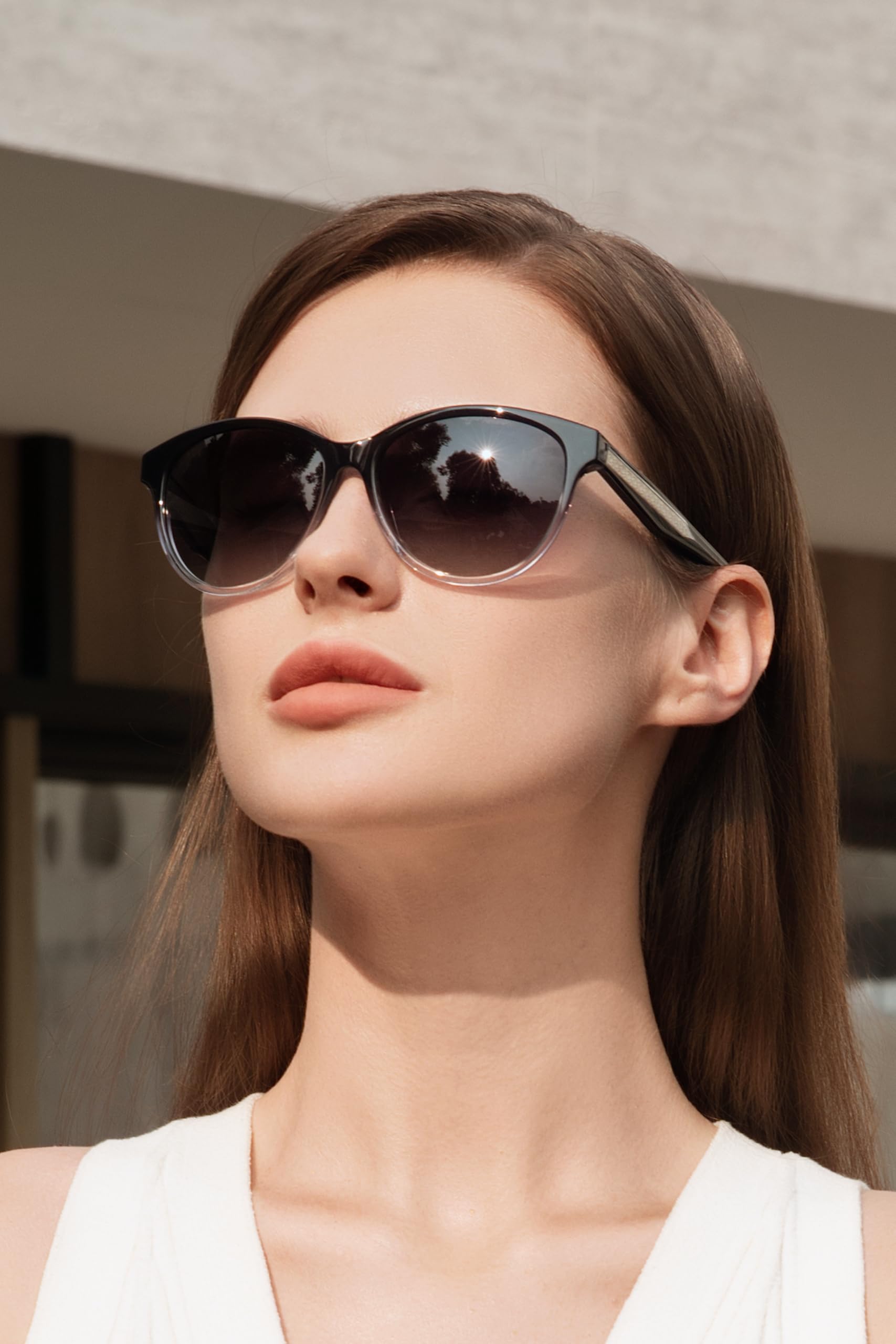 Carfia Annata Occhiali da Sole Donna Polarizzata Protezione UV per Guidare Viaggi all'aperto Acetato Telaio