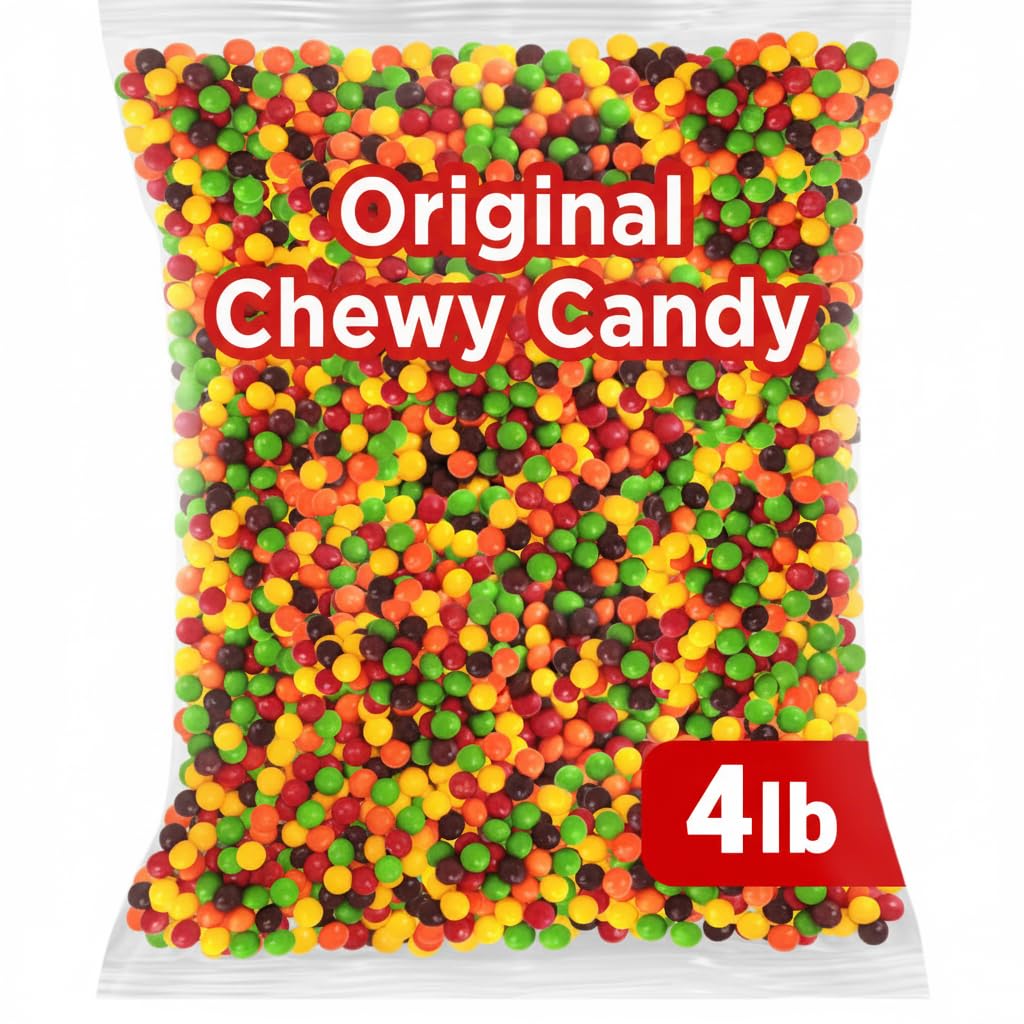 Original Chewy Candy, 4lb Bulk Pack Bag of Candies for Parties, Movie Nights and Sharing with Friends and Family, Perfect Vending Machine Candy