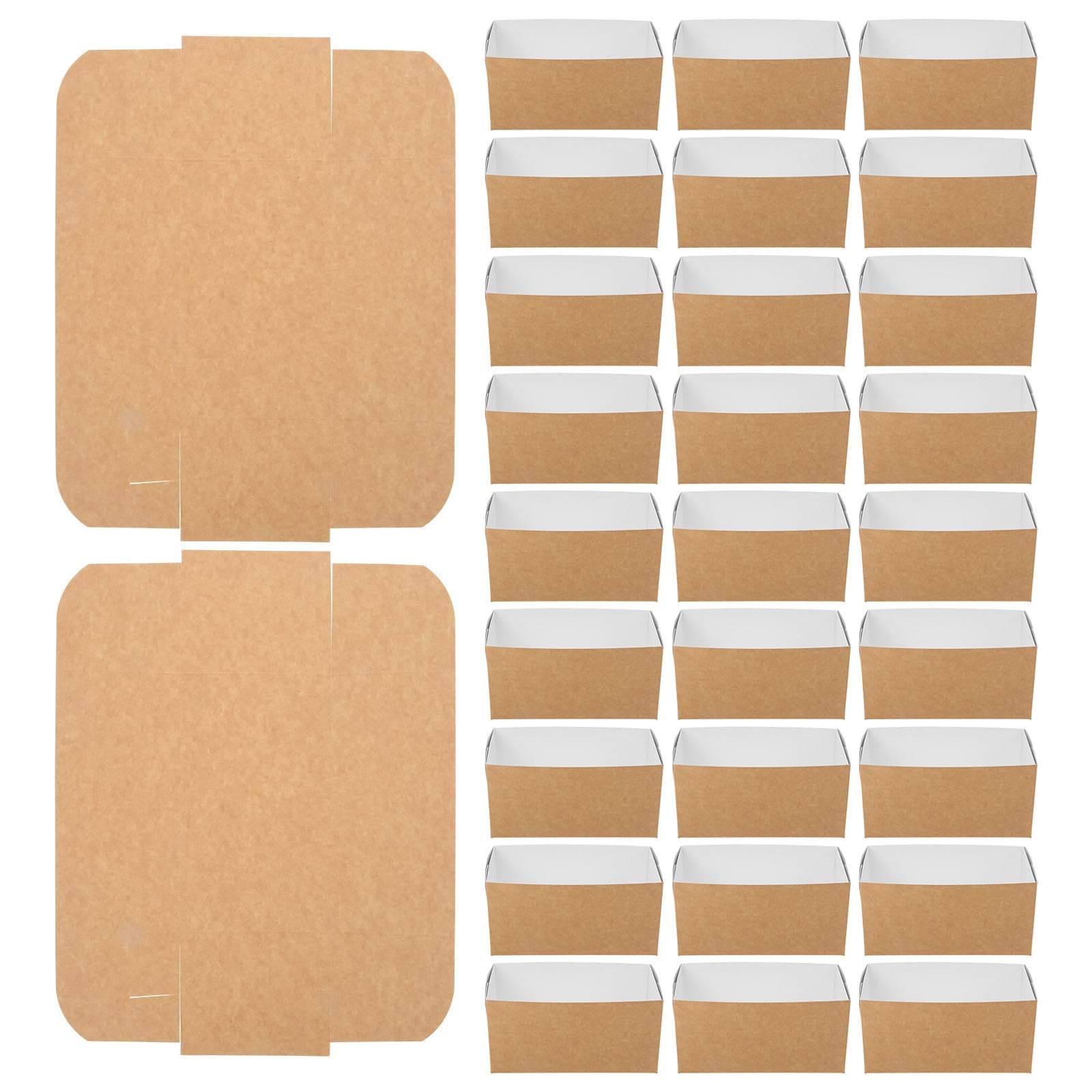 Kichvoe 50 Pezzi Scatole per Imballaggio Panini e Contenitori per Torte in Carta Antigrasso, Confezioni da Asporto Pratiche per Sandwich e Colazione in Viaggio