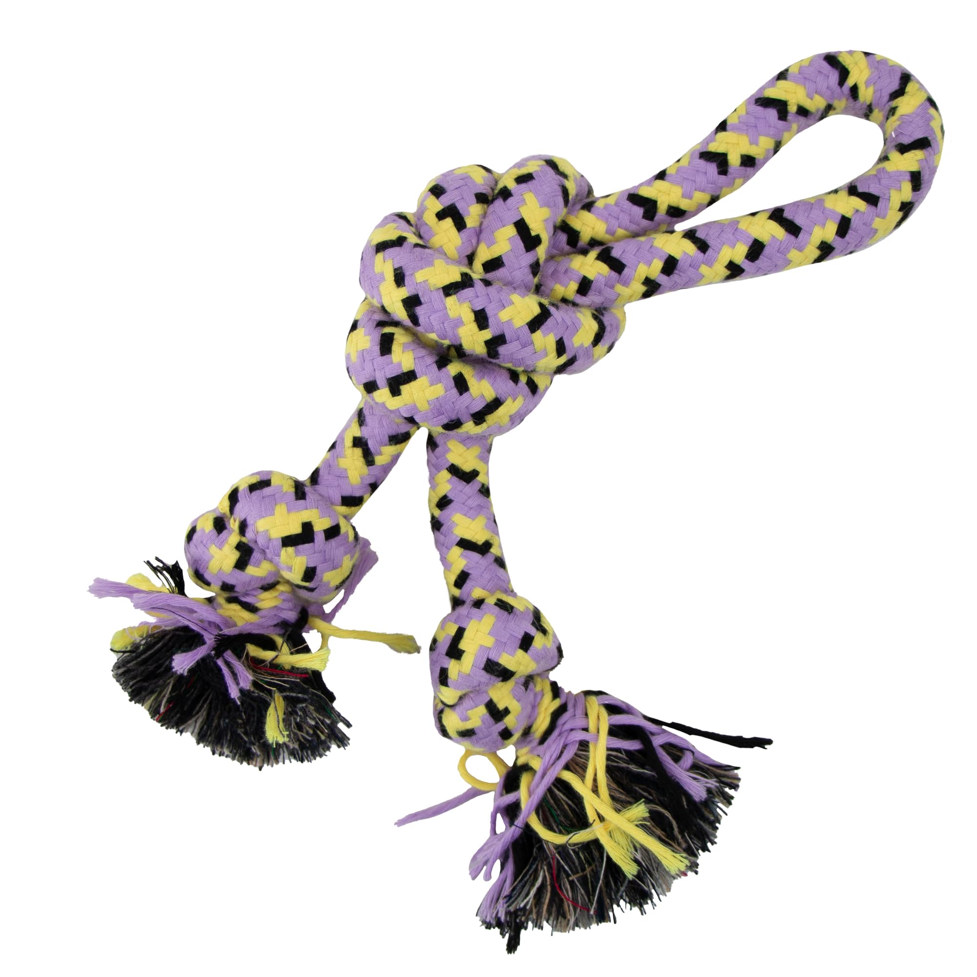 Ancol Playtime Ropey Knot Dog Toy - 30cm Cotton Rope Tug Toy, Great for Chewing, Dental Health & Interactive Play