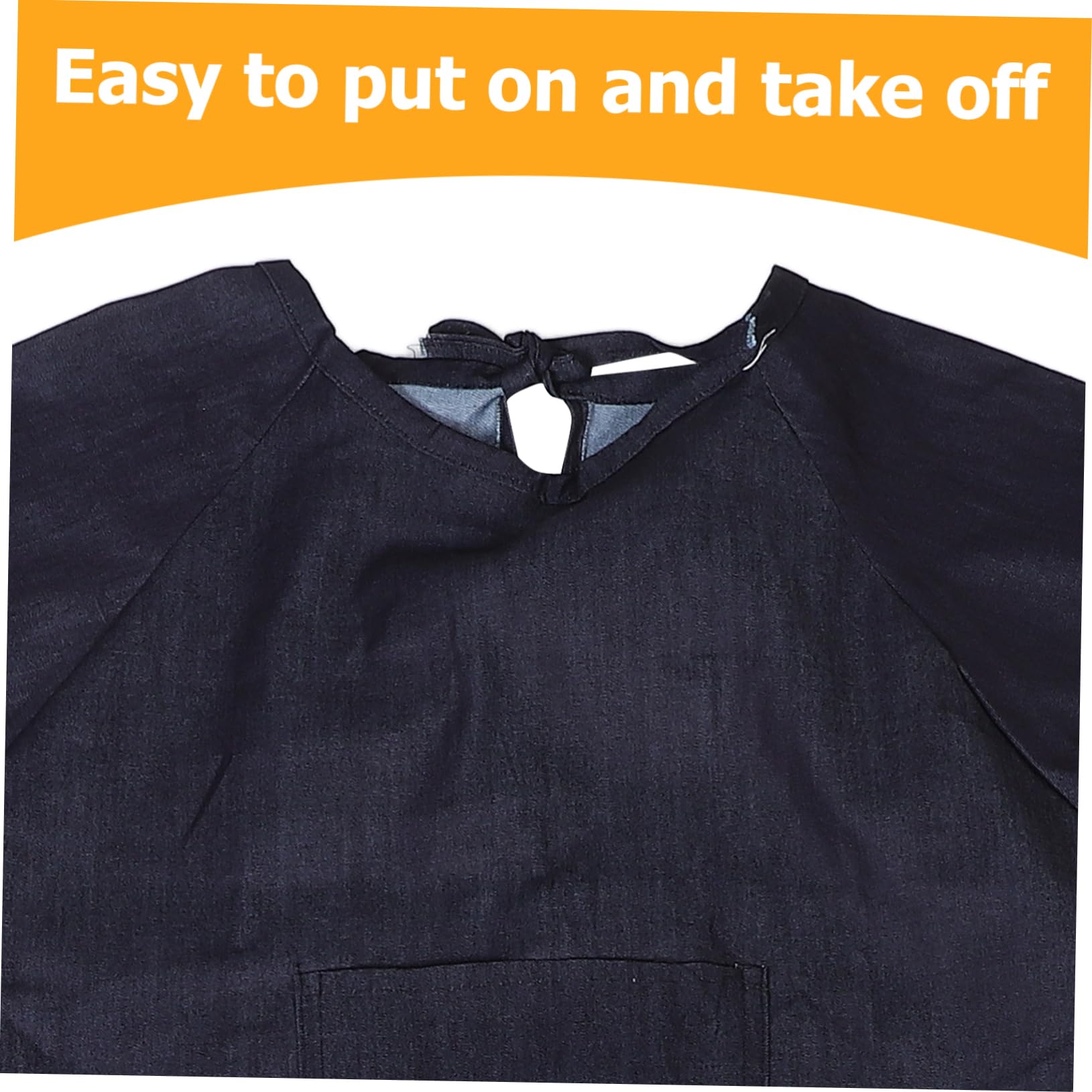 Delantal De Trabajo Antimanchas y Reversible De Manga Larga, Talla Grande, Tejido Grueso Resistente Para Protección Laboral, Con Bolsillos Multifuncionales, Uso Industrial y Cocina, 1 Unidad
