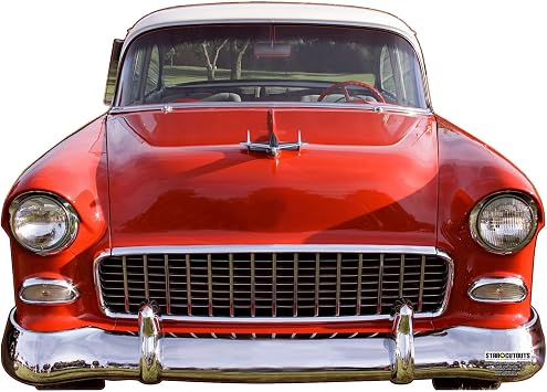 SC2449 Chevy Classic Red Sedan Cardboard Cutout Standee Standup