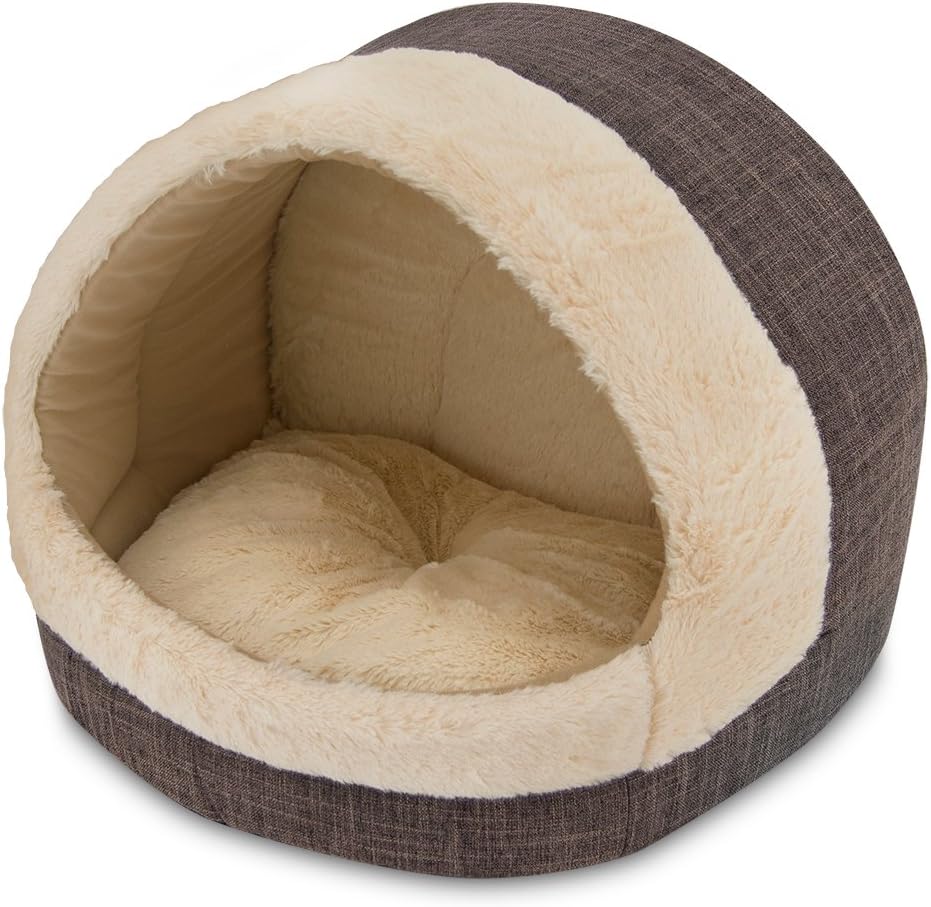 Best Pet Supplies Cozy Cat Cave, 17"x15"x14, Dark Brown