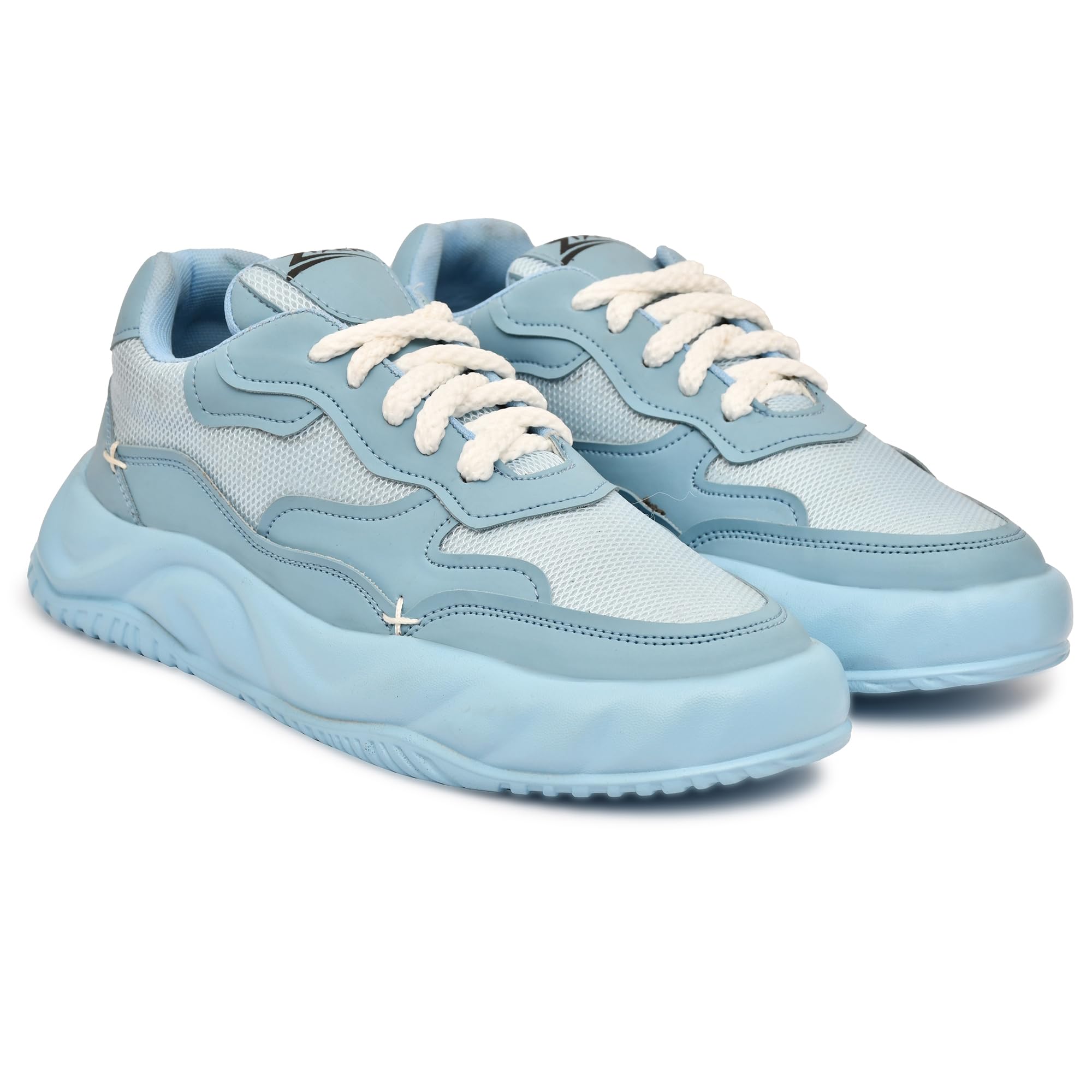 Zixer Mens Light Weight High Top Platform Fashion Synthetic Leather Sneakers | Sports, Casual Shoes for Mens | Ankle Lace-Up Footwear for Men or Boys | Size - 10 (Sky Blue) (B0D5H7SBCX) Amazon Price History, Amazon Price Tracker