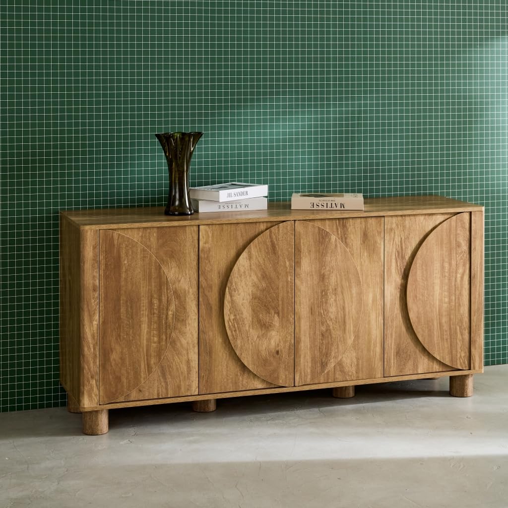 Alice's Garden sweeek - Buffet décor Bois de manguier 4 Portes 155cm Pondi