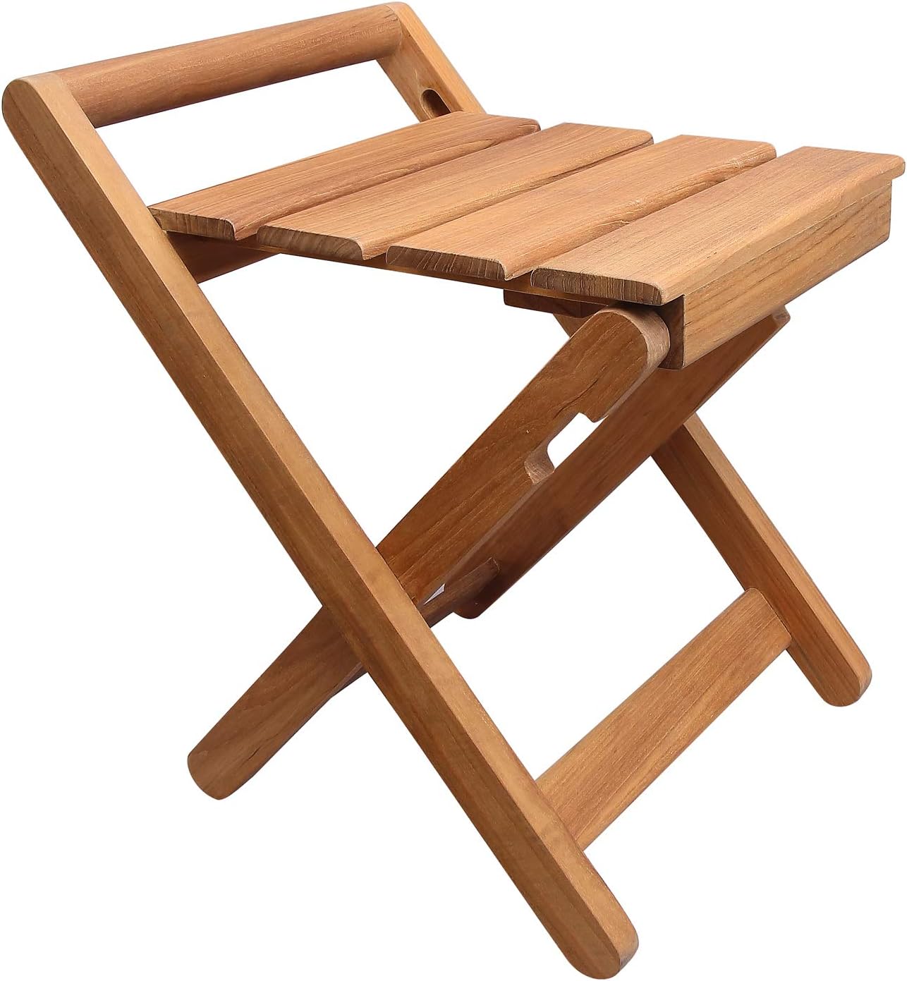 14" Teak Folding Shower Stool Everything Else