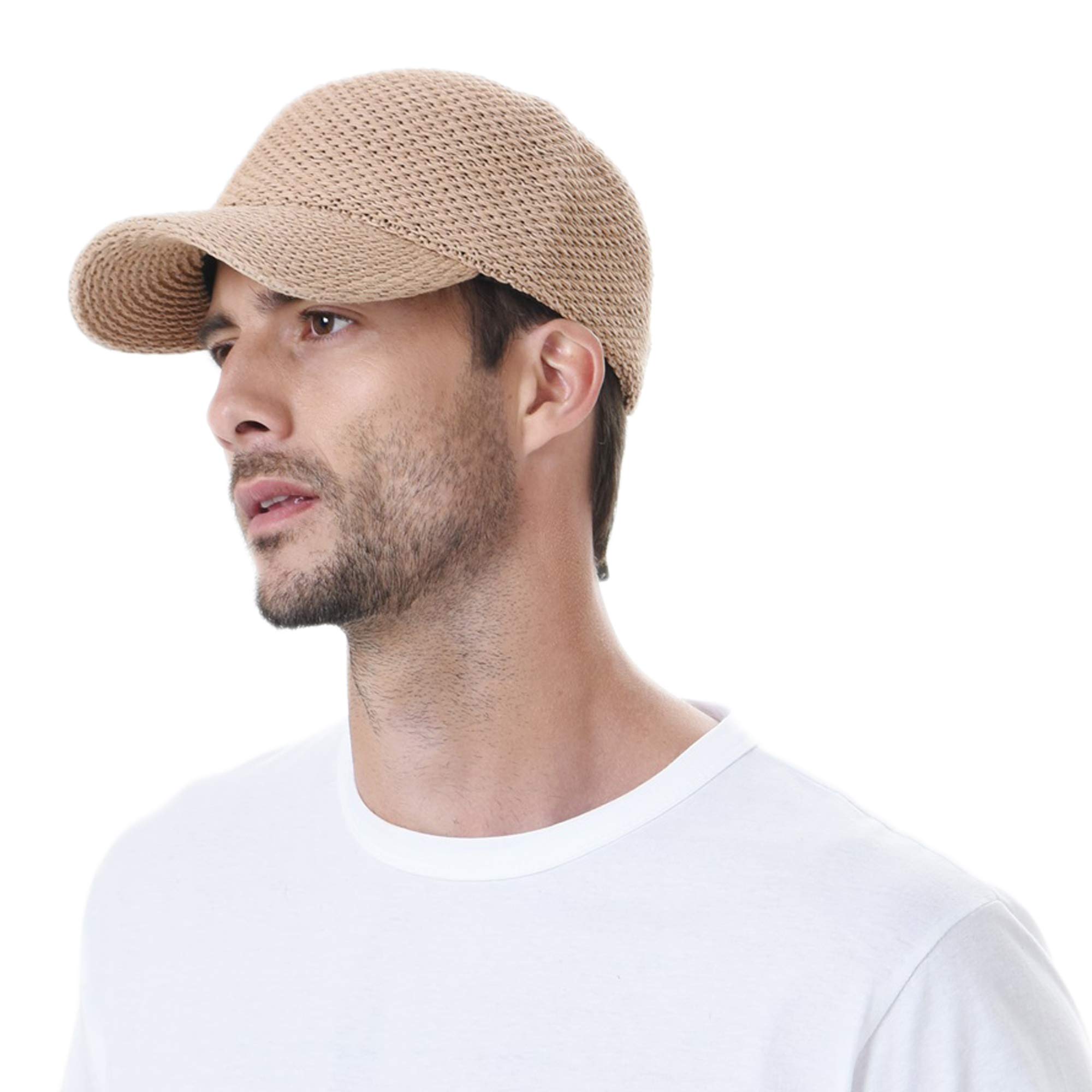 WITHMOONS Baseball Cap Summer Cool Paperstraw Cotton Mesh Ballcap for Men Women KR1960