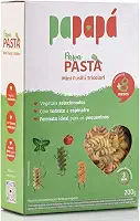 Papapá, Macarrão Infantil, Papa Pasta, Mini Fuzilli Tricolori, Vegetais, 200g, Verde