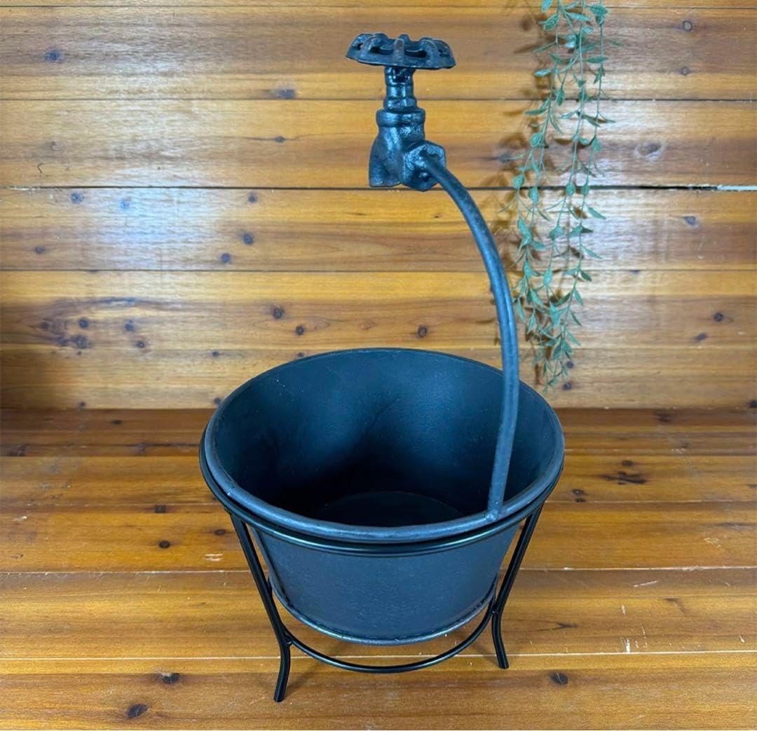 L3501-71-5 英国アンティーク ブリキ ドラム 鉢 ガーデニング ゴミ箱 L3501-71-5 英国アンティーク ブリキ ドラム 鉢 ガーデニング ゴミ箱