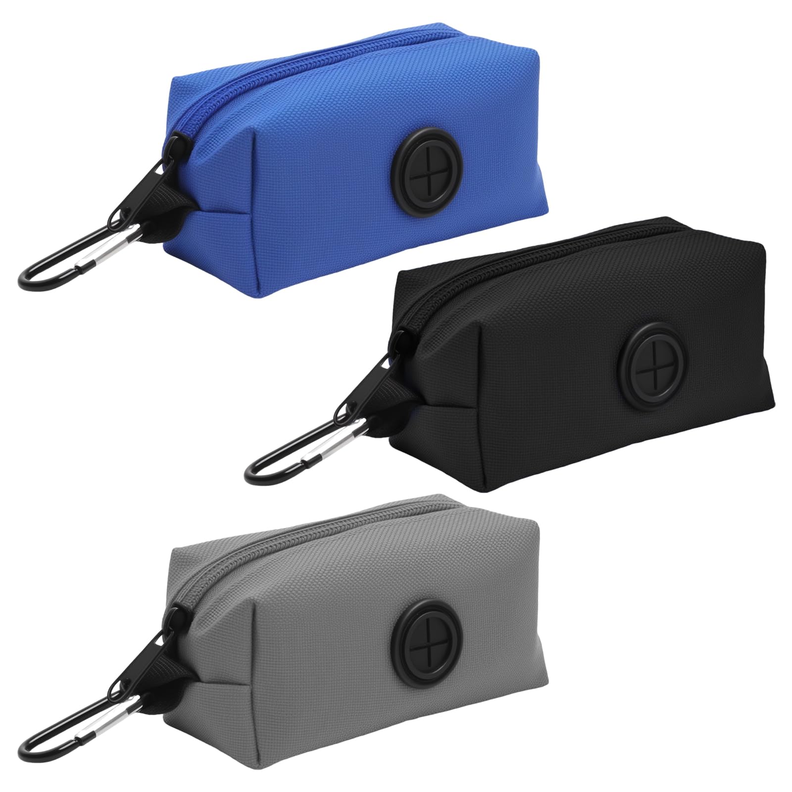 Dog Poop Bag Holder 3-Pack - Convenient and Lightweight Poo Bag Dispenser for Dog Leads, Durable and Waterproof
